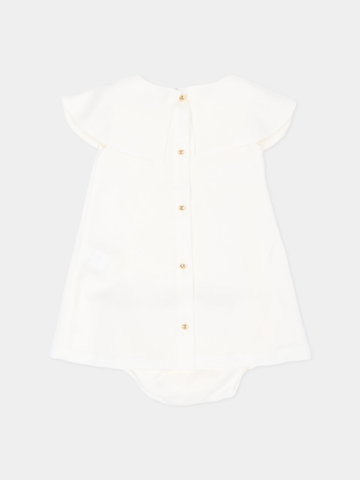 Abito elegante avorio per neonata,Roberto Cavalli Kids,CLA26038VE AVORIO_C.C