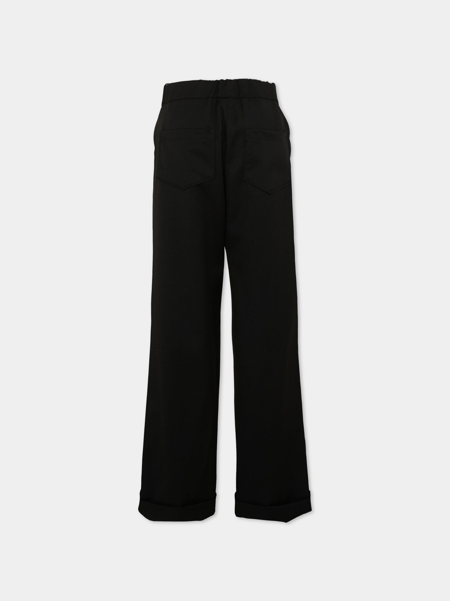 Pantalone nero per bambino con coulisse,Roberto Cavalli Kids,CBA26060PA BLACK/P.G.