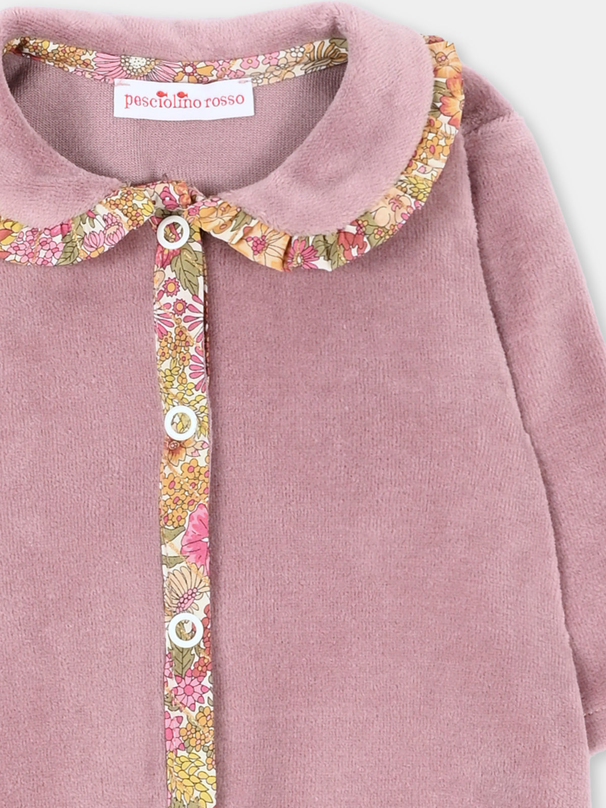 Tutina viola per neonata con colletto Liberty,Pesciolino Rosso,TUTINA CN S 263