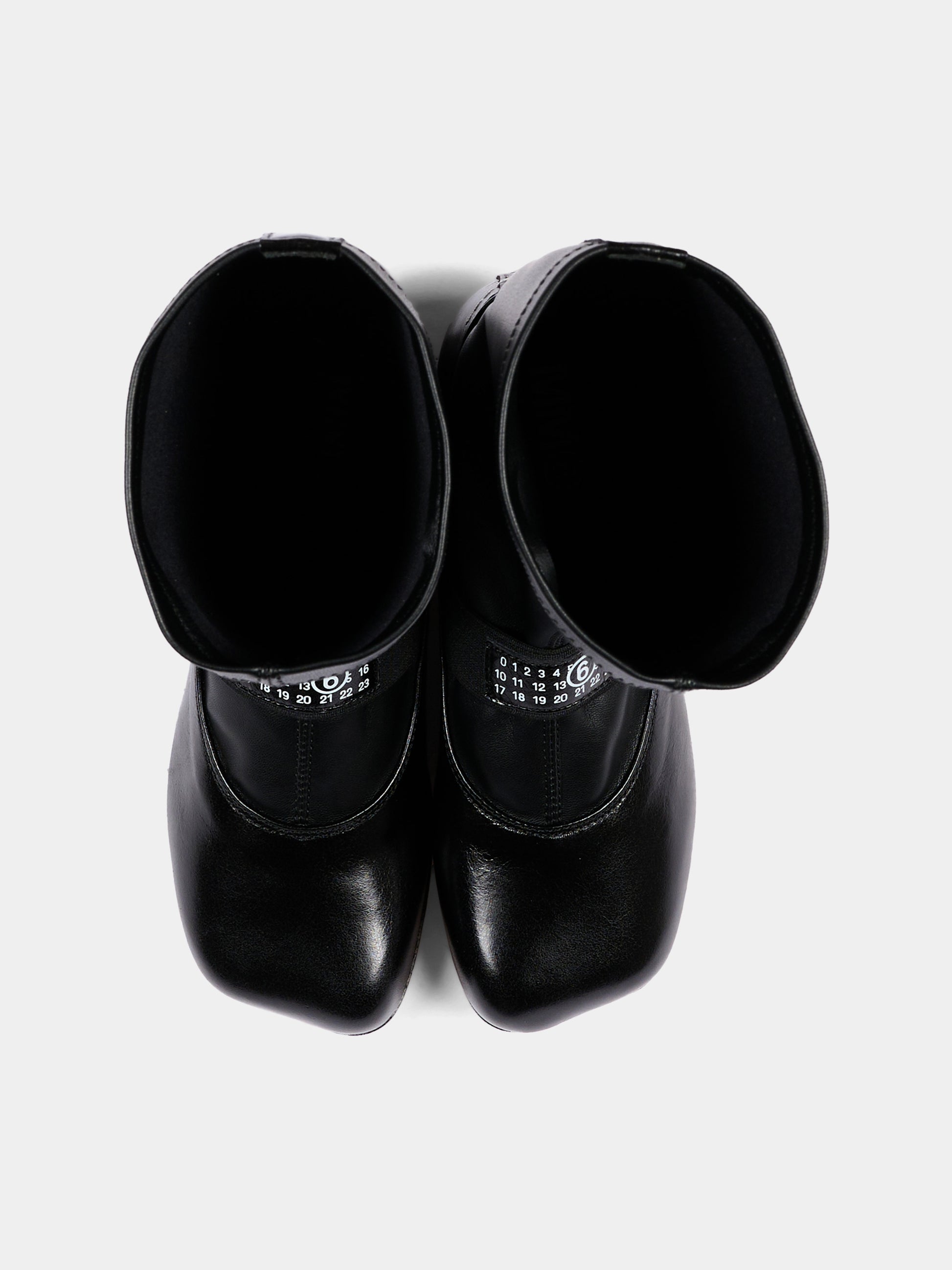 Stivale nero per bambina con logo,Mm6 Maison Margiela,83896 VAR1