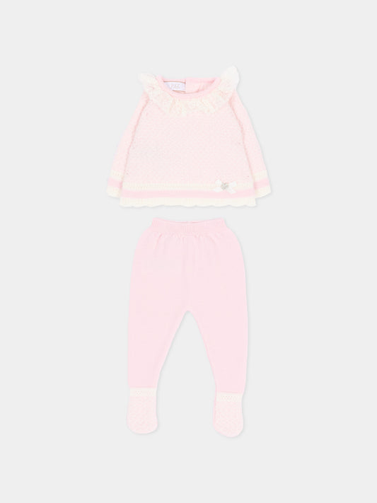 Completo nascita rosa per neonata in maglia,Paz Rodríguez,103 114210 3060 H56