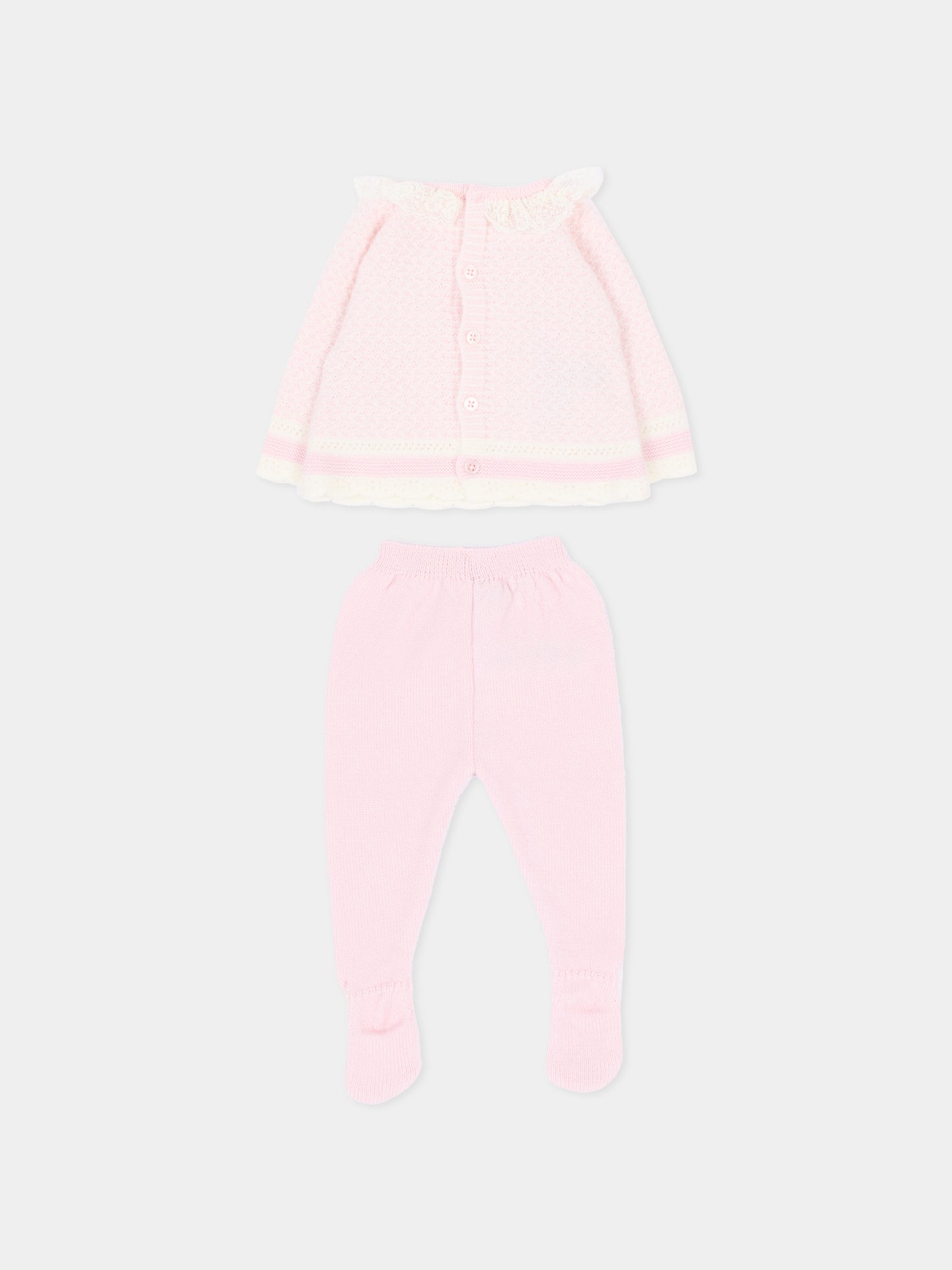 Completo nascita rosa per neonata in maglia,Paz Rodríguez,103 114210 3060 H56