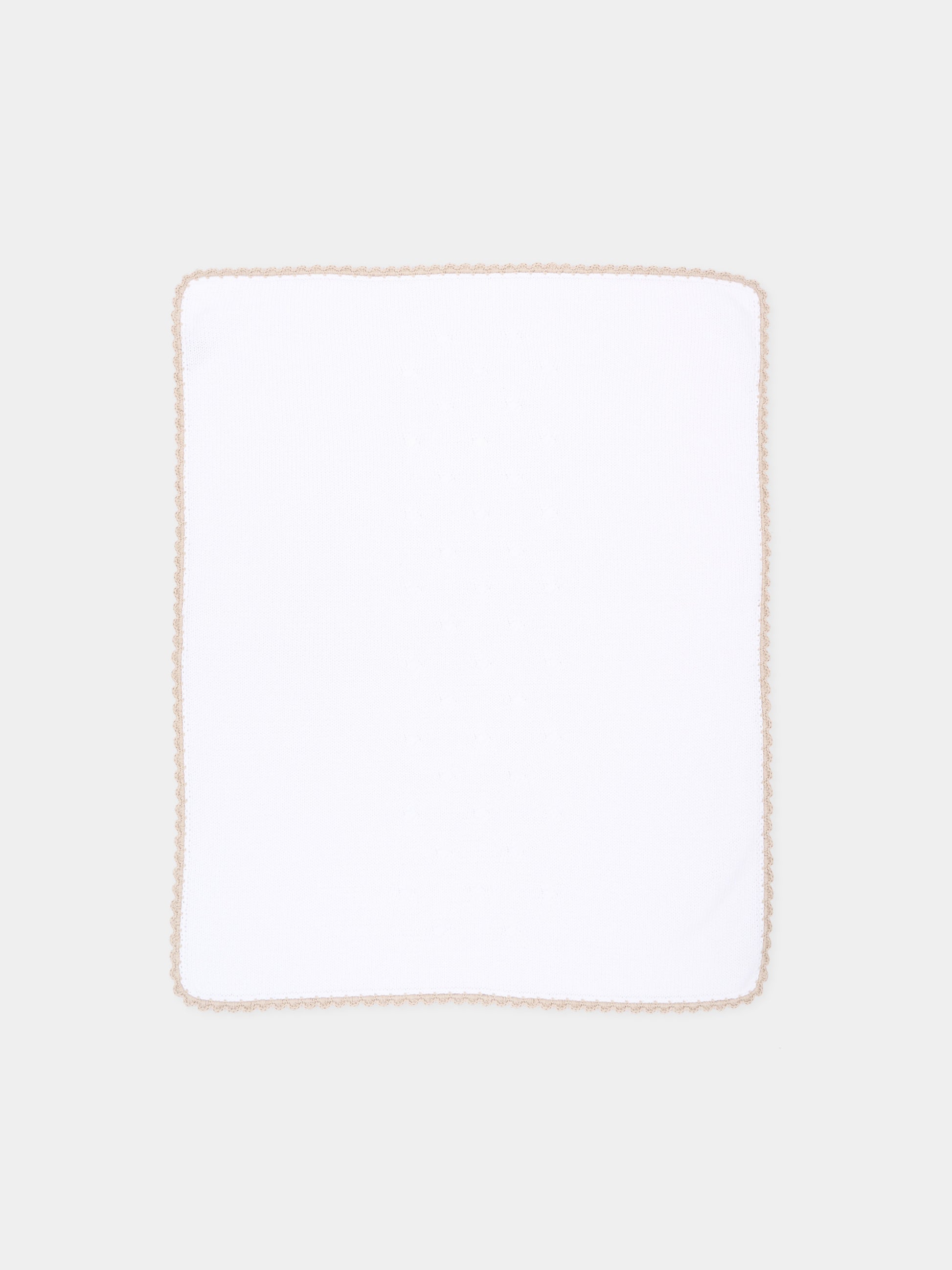 Copertina bianca tricot per neonati,Little Bear,3000 BCO/CORDA