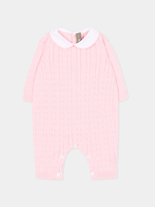 Tutina rosa per neonata a trecce,Little Bear,3108 ROSA M