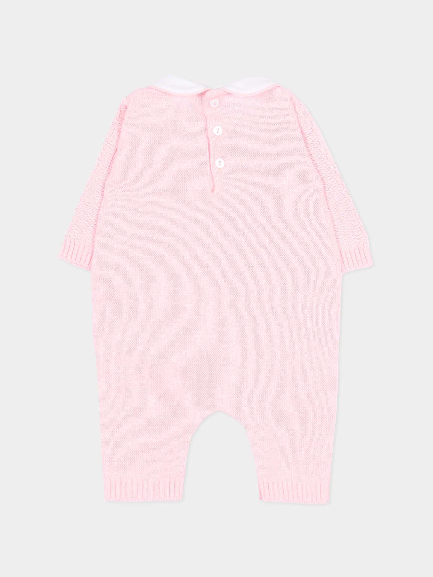 Tutina rosa per neonata a trecce,Little Bear,3108 ROSA M