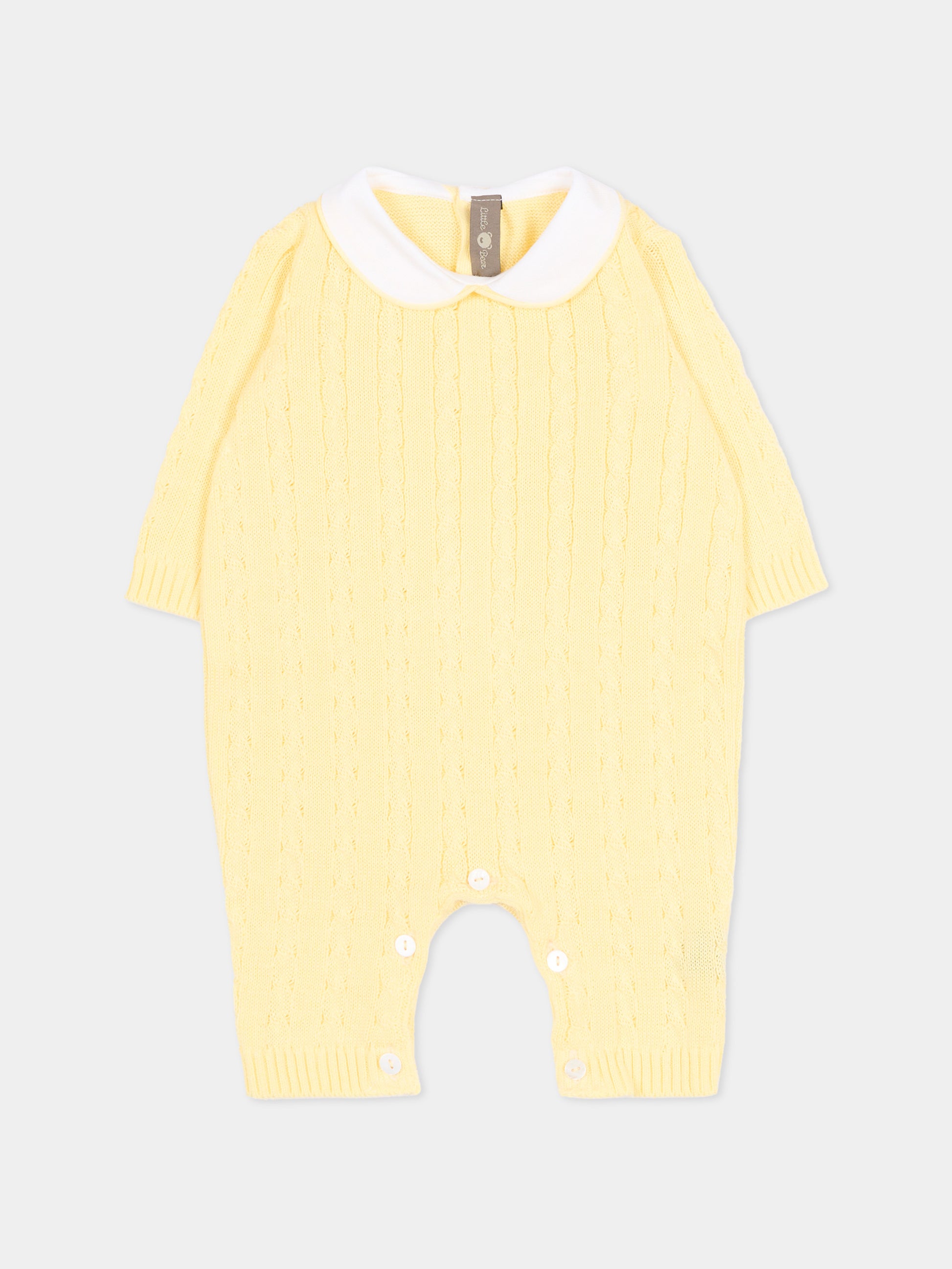 Tutina gialla per neonati a trecce,Little Bear,3108 GIALLO