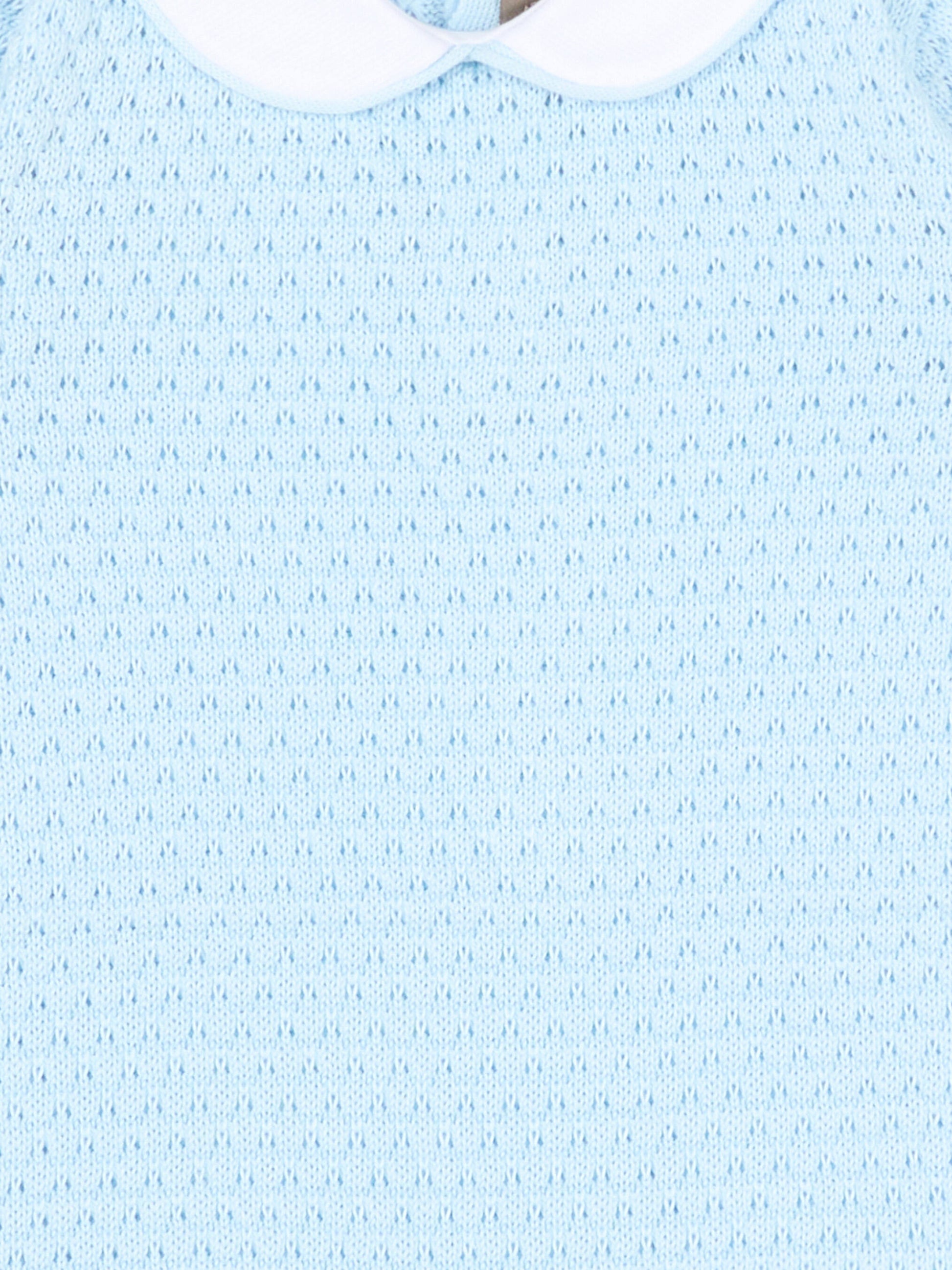 Pagliaccetto celeste per neonato traforato,Little Bear,3114 CIELO