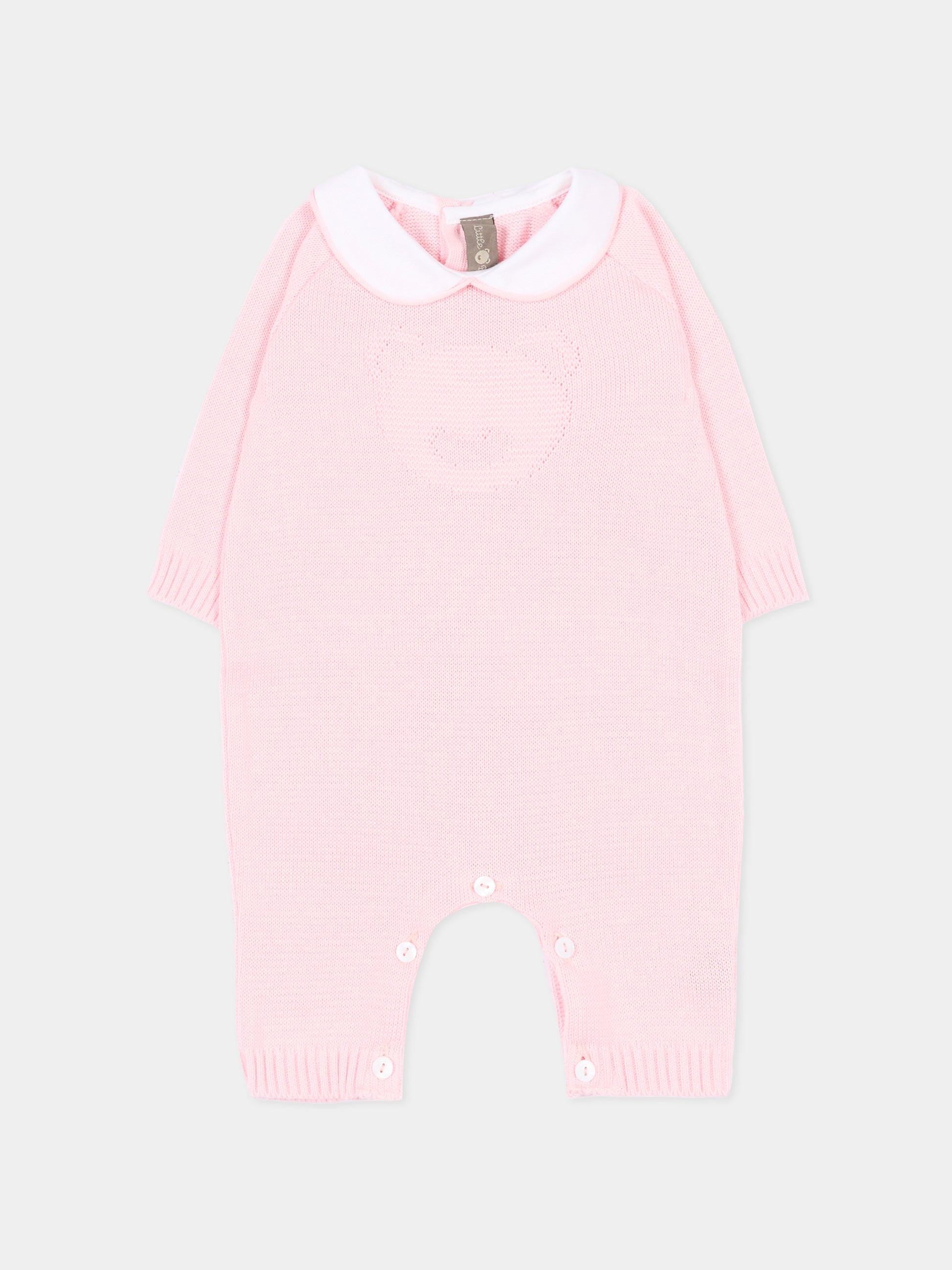Tutina rosa per neonata con orsetto,Little Bear,3141 ROSA M