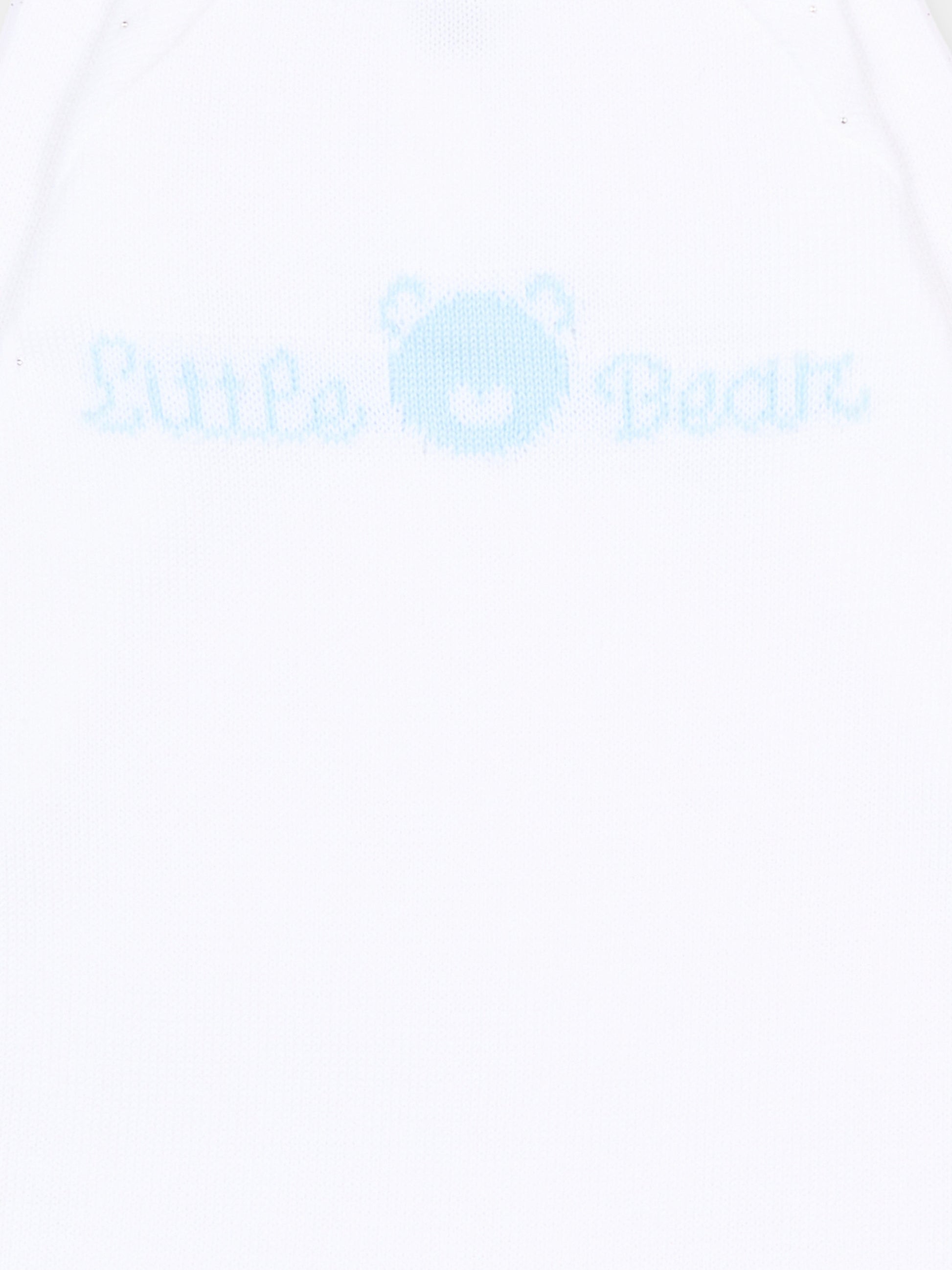 Tutina bianca per neonato con logo,Little Bear,3123 BCO/CIELO