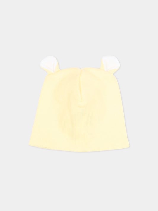 Cappello giallo per neonati con orecchie,Little Bear,3139 GIALLO/BCO