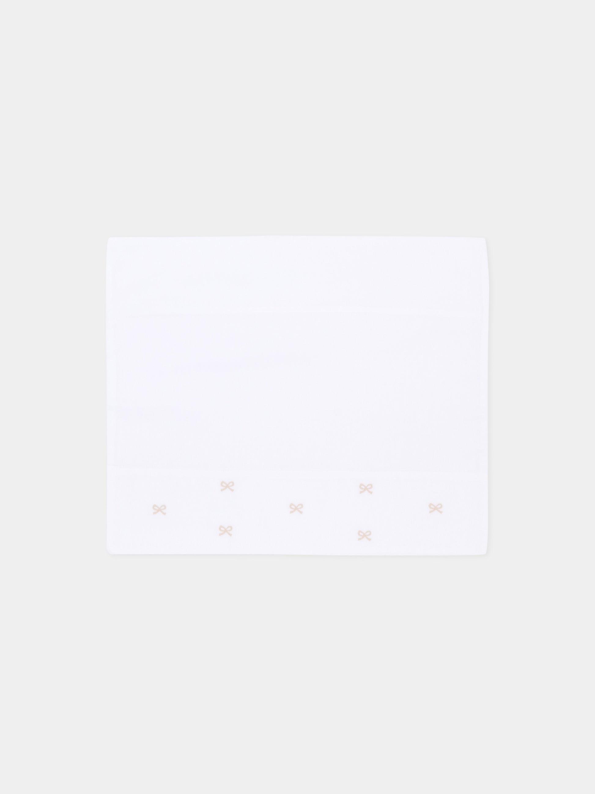 Lenzuola bianche per neonati con fiocchi,Little Bear,2041 BCO/CORDA