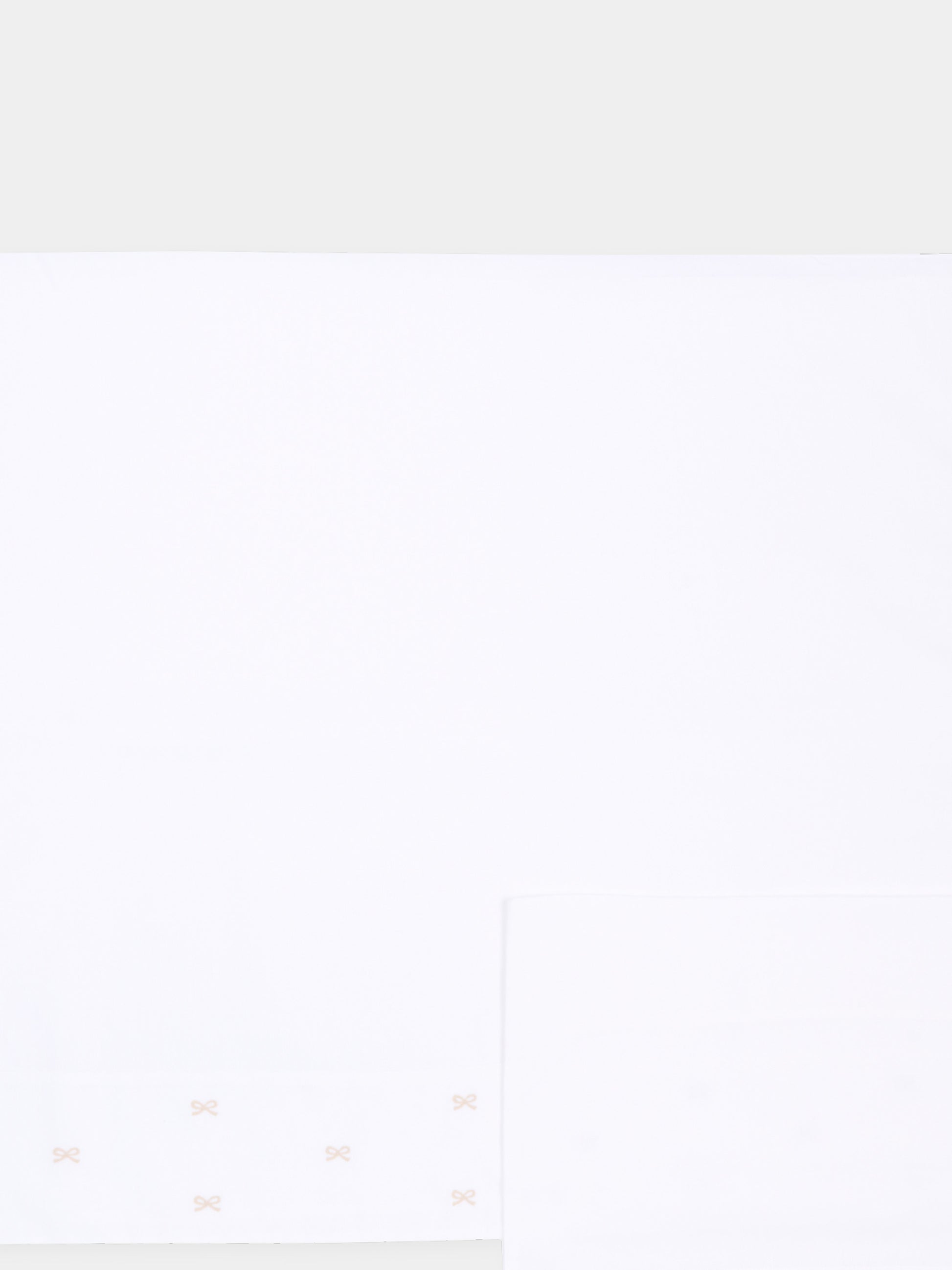 Lenzuola bianche per neonati con fiocchi,Little Bear,2041 BCO/CORDA