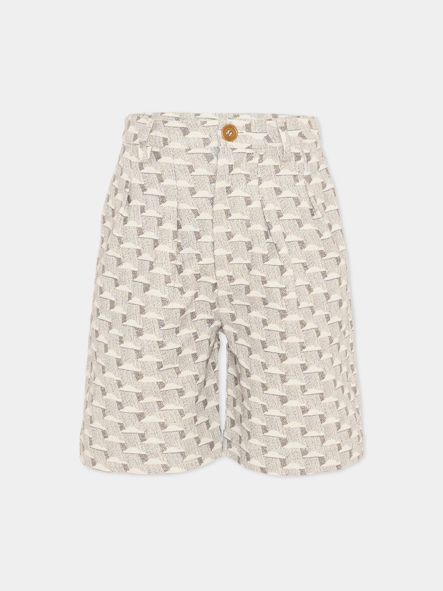Shorts grigi Blake per bambini con nuvole,Vélocipède X Coccolebimbi,BLAKE SHORTS GREY