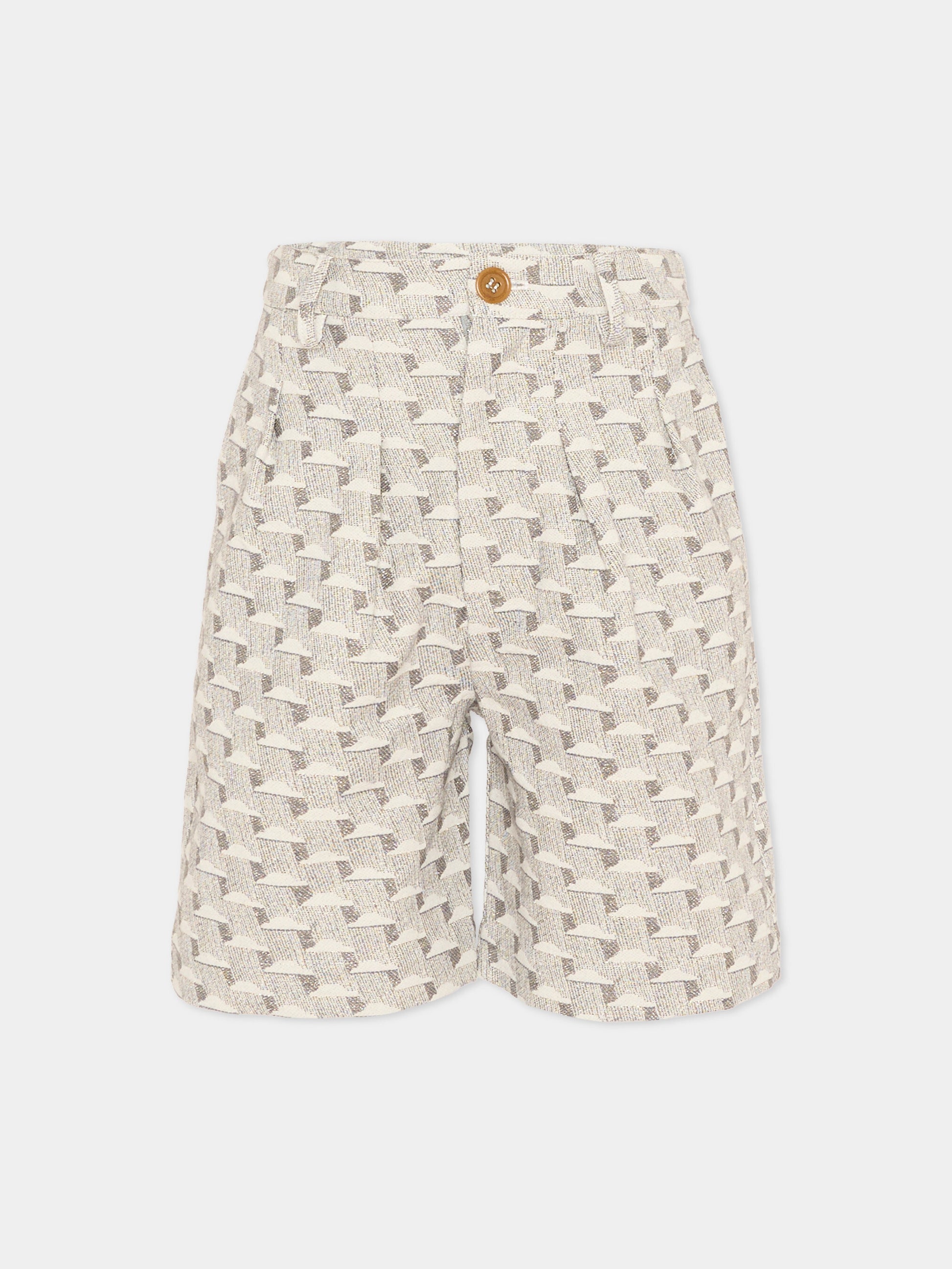 Shorts grigi Blake per bambini con nuvole,Vélocipède X Coccolebimbi,BLAKE SHORTS GREY