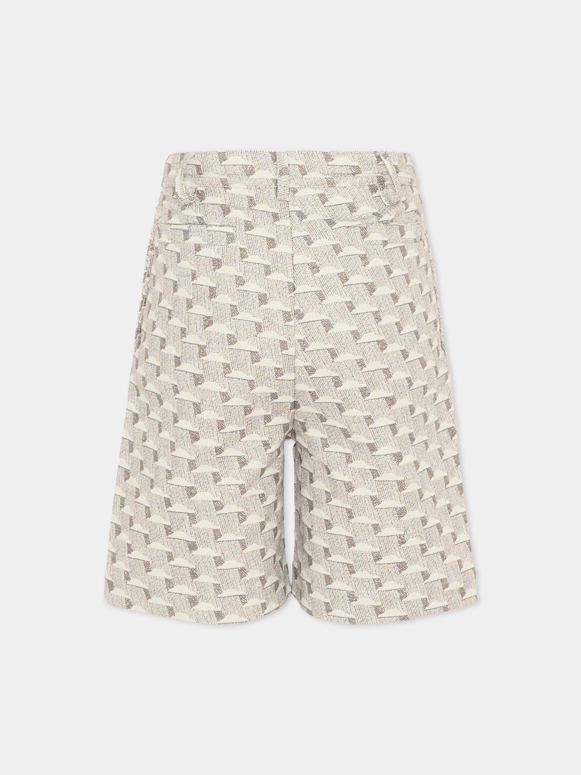 Shorts grigi Blake per bambini con nuvole,Vélocipède X Coccolebimbi,BLAKE SHORTS GREY