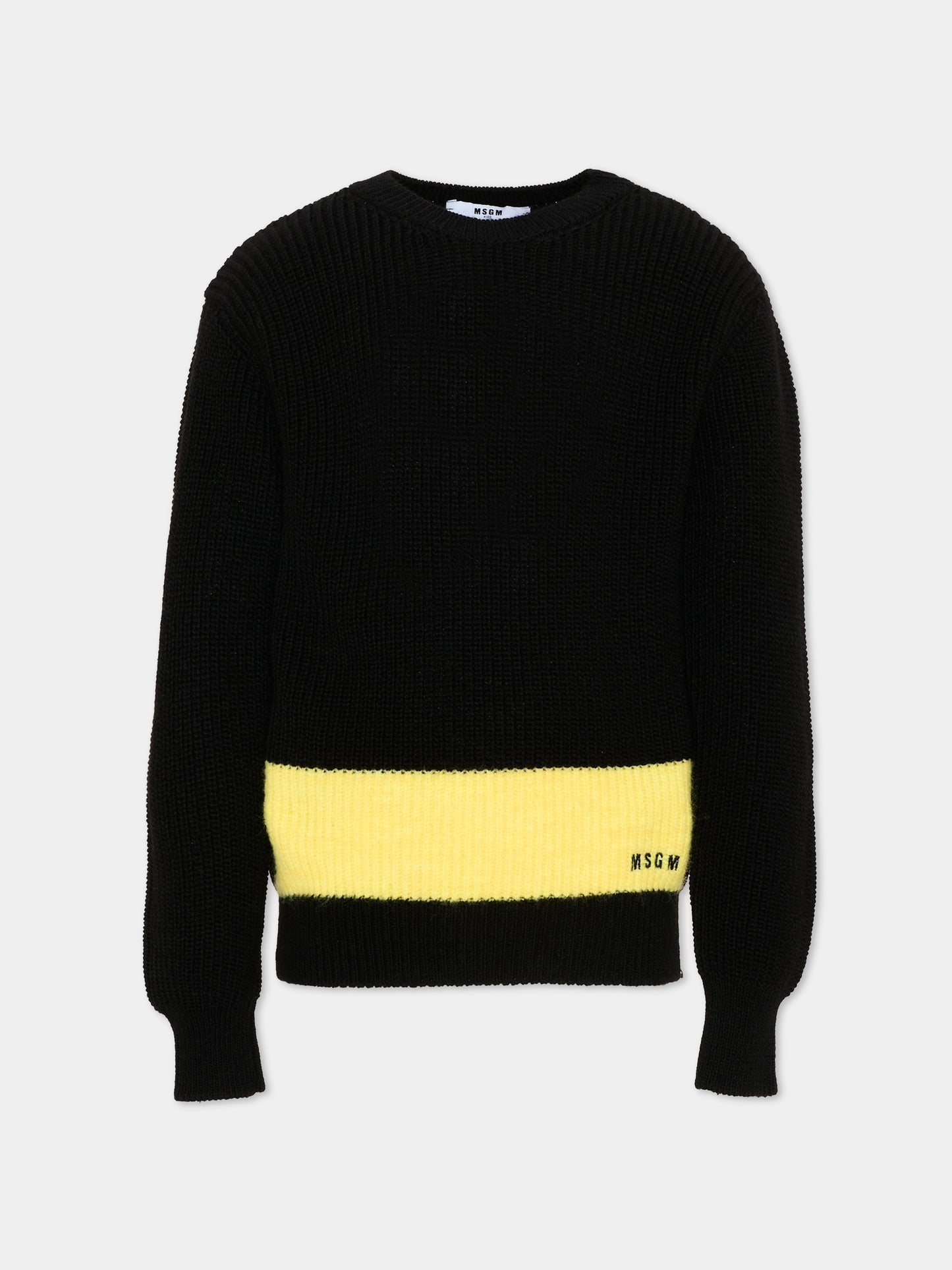 Maglione nero per bambino con logo,Msgm Kids,F6MSJBJP231 110