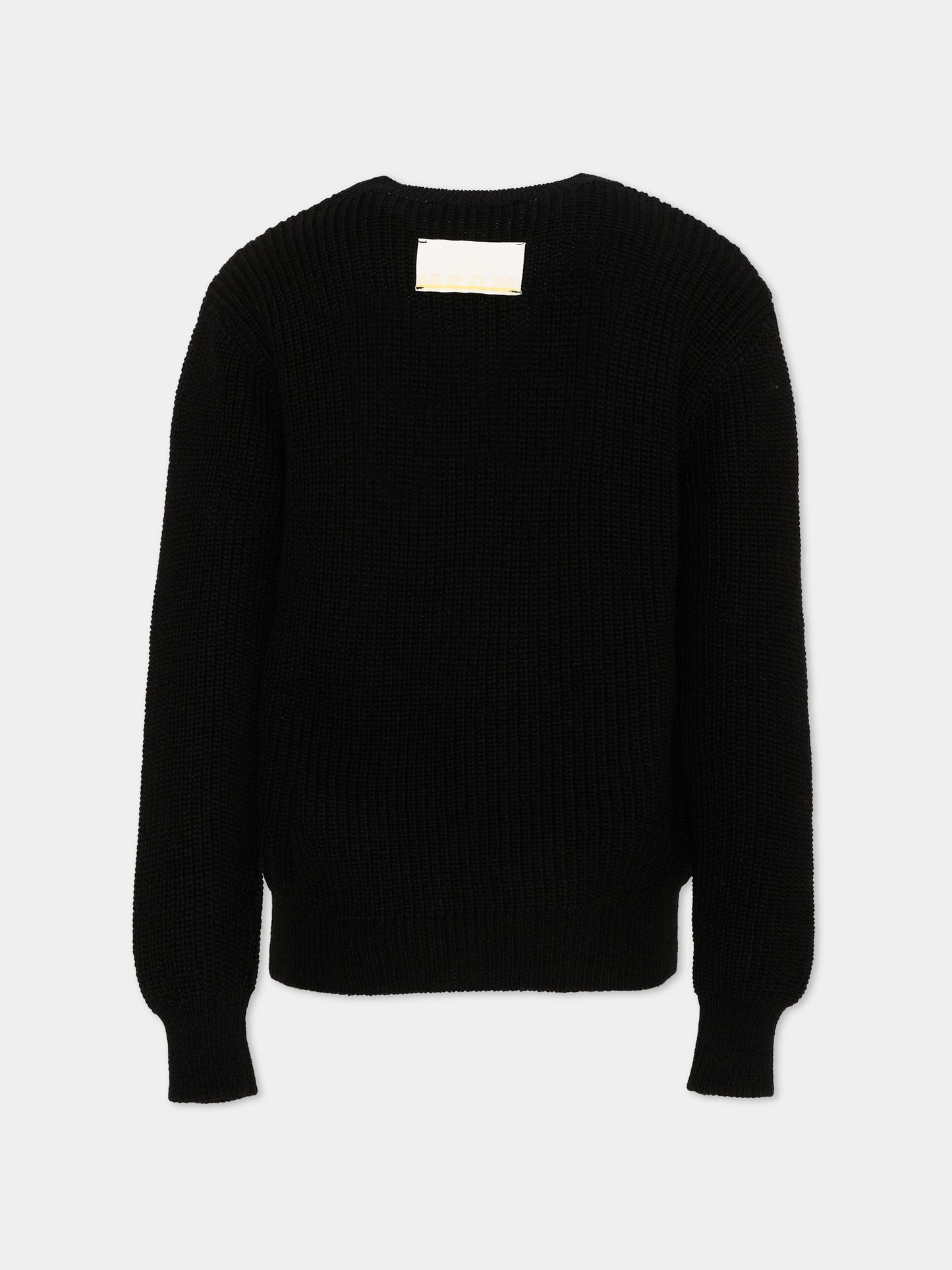 Maglione nero per bambino con logo,Msgm Kids,F6MSJBJP231 110