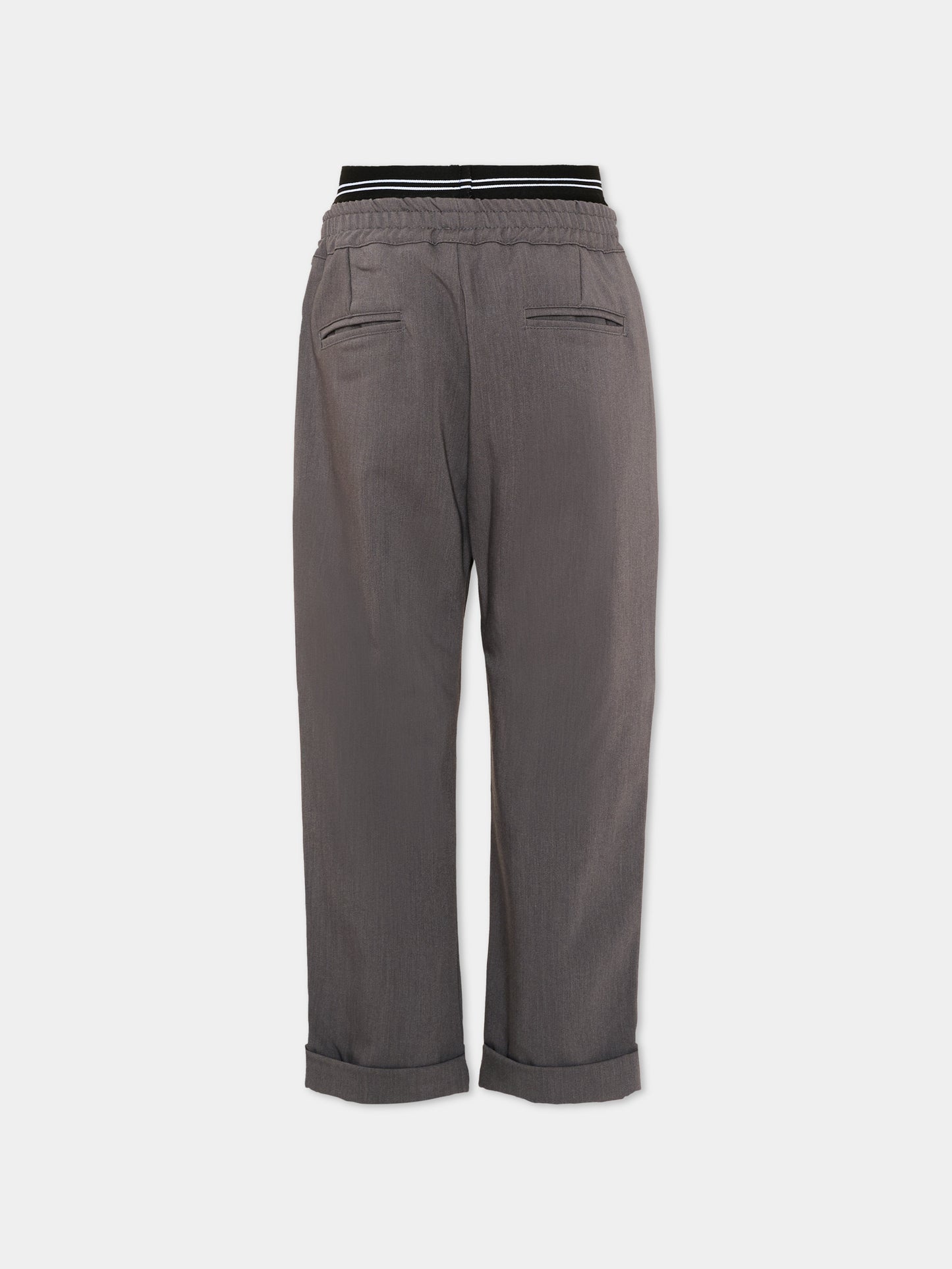 Pantalone grigio per bambino con logo,Msgm Kids,F6MSJBPA237 104