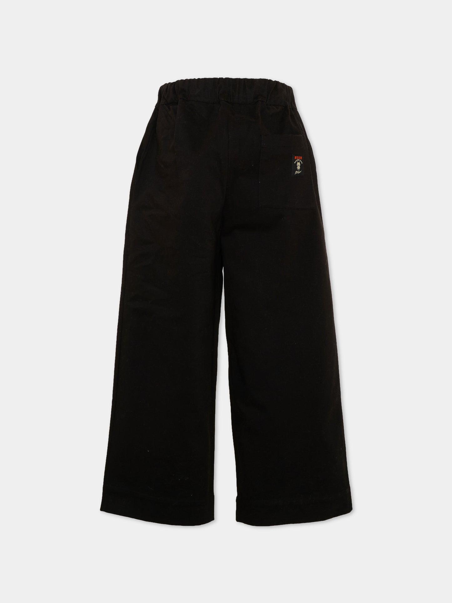 Pantaloni neri per bambino con logo,Msgm Kids,F6MSJBPA302 110