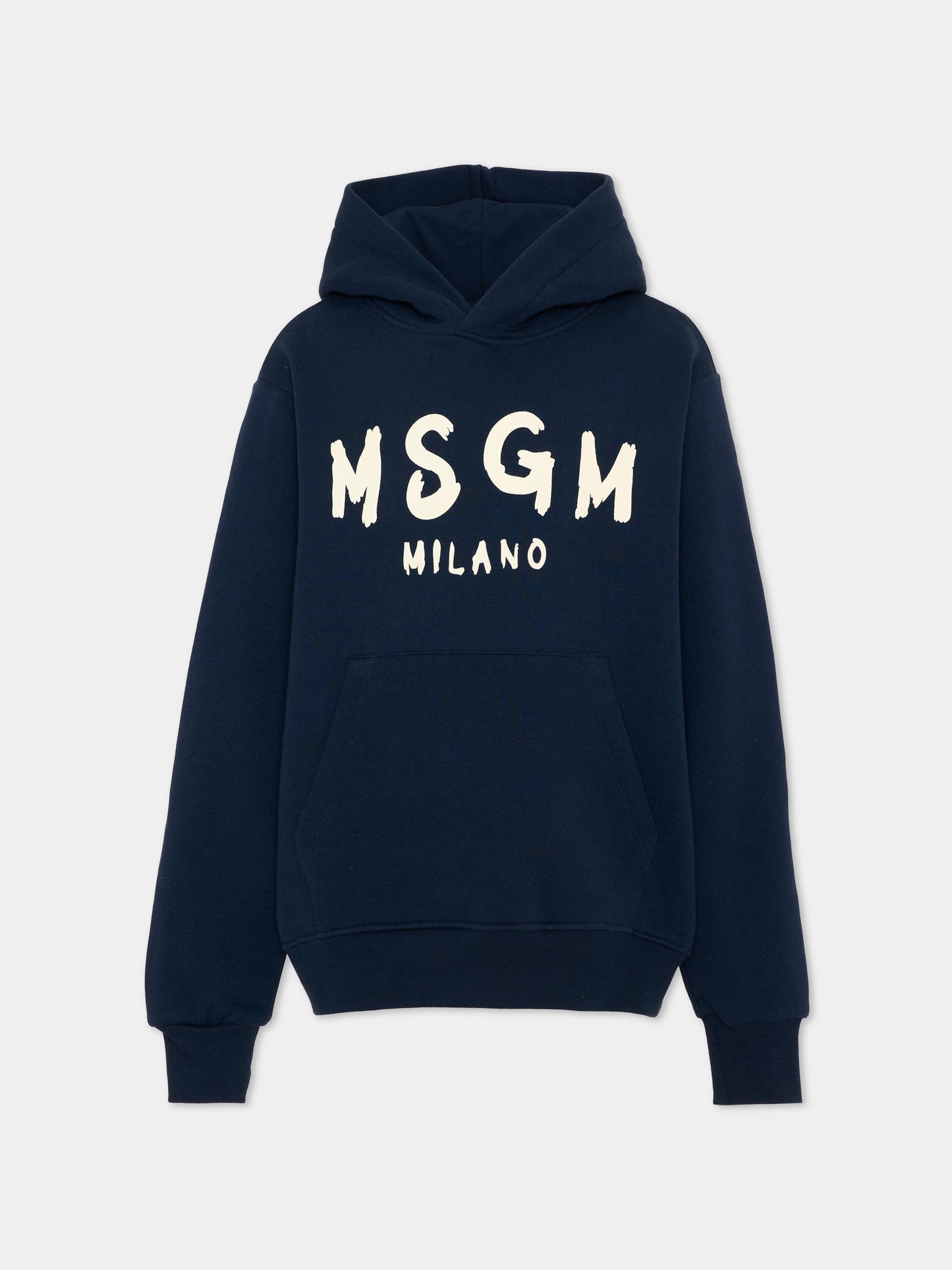 Felpa blu per bambini con logo,Msgm Kids,F6MSJUHS011 MS032