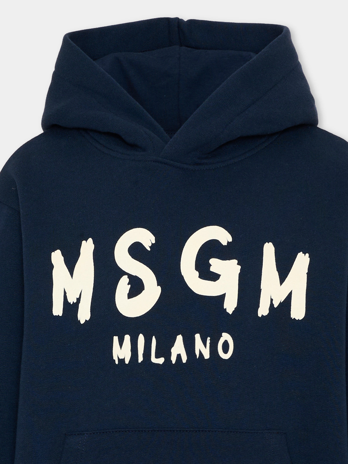 Felpa blu per bambini con logo,Msgm Kids,F6MSJUHS011 MS032