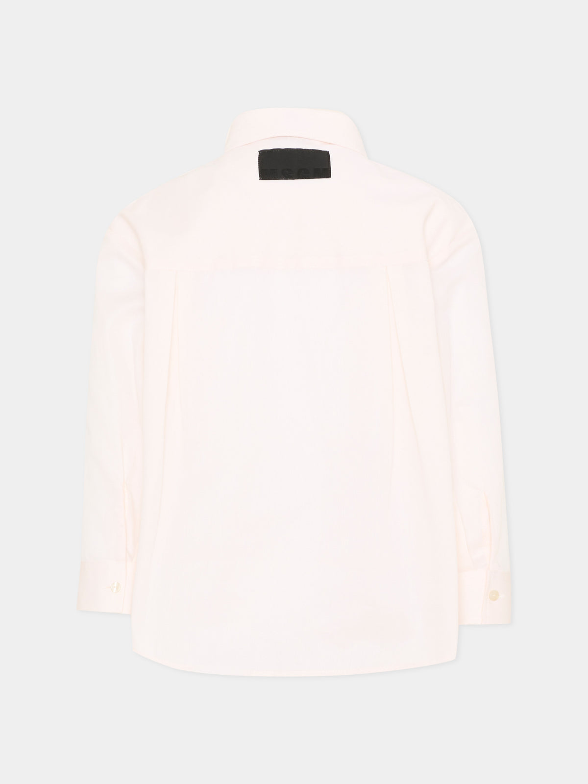 Camicia rosa con cravatta per bambina,Msgm Kids,F6MSJGSI114 013