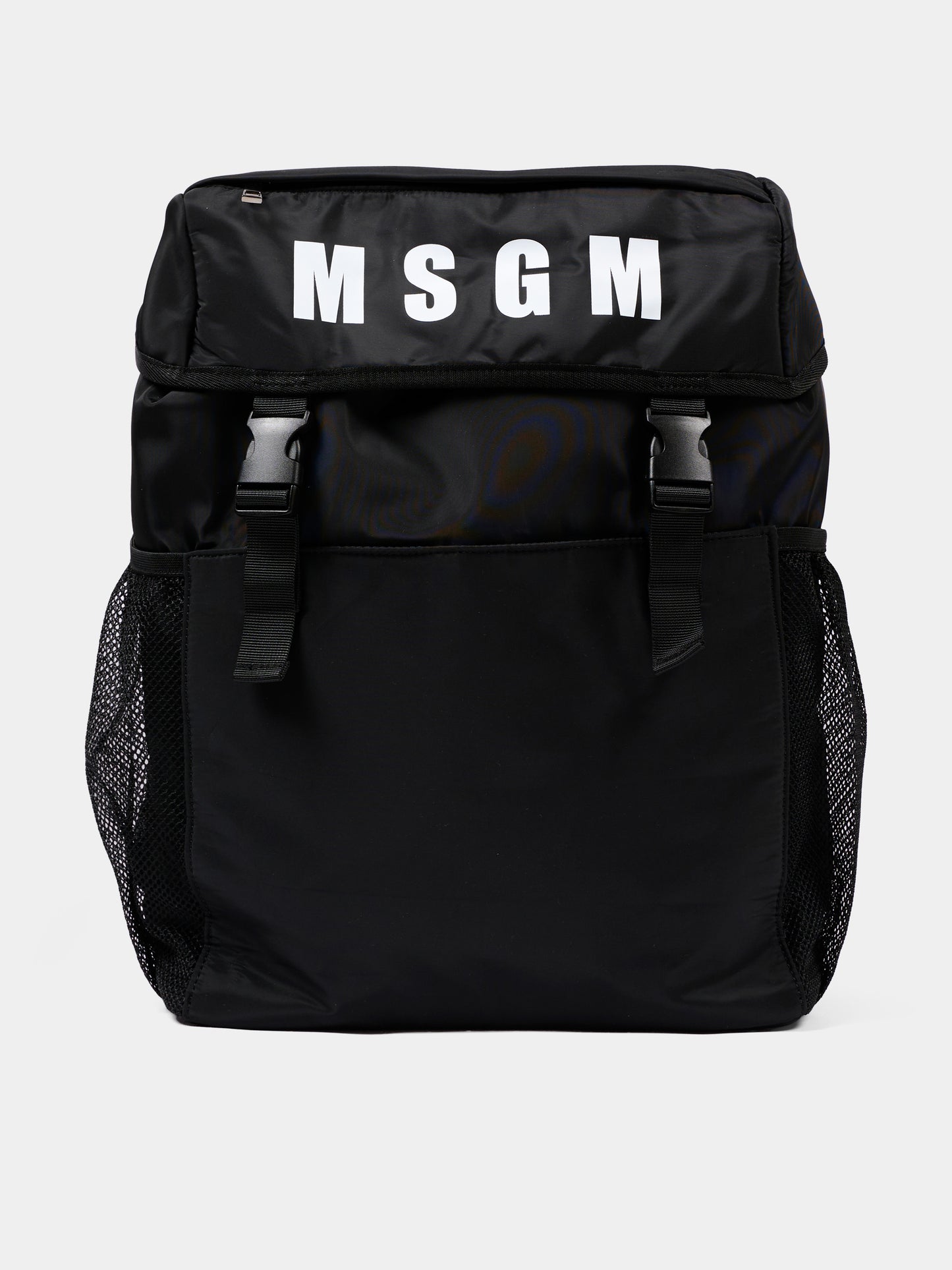 Zaino nero per bambini con logo,Msgm Kids,F6MSJUBP181 110