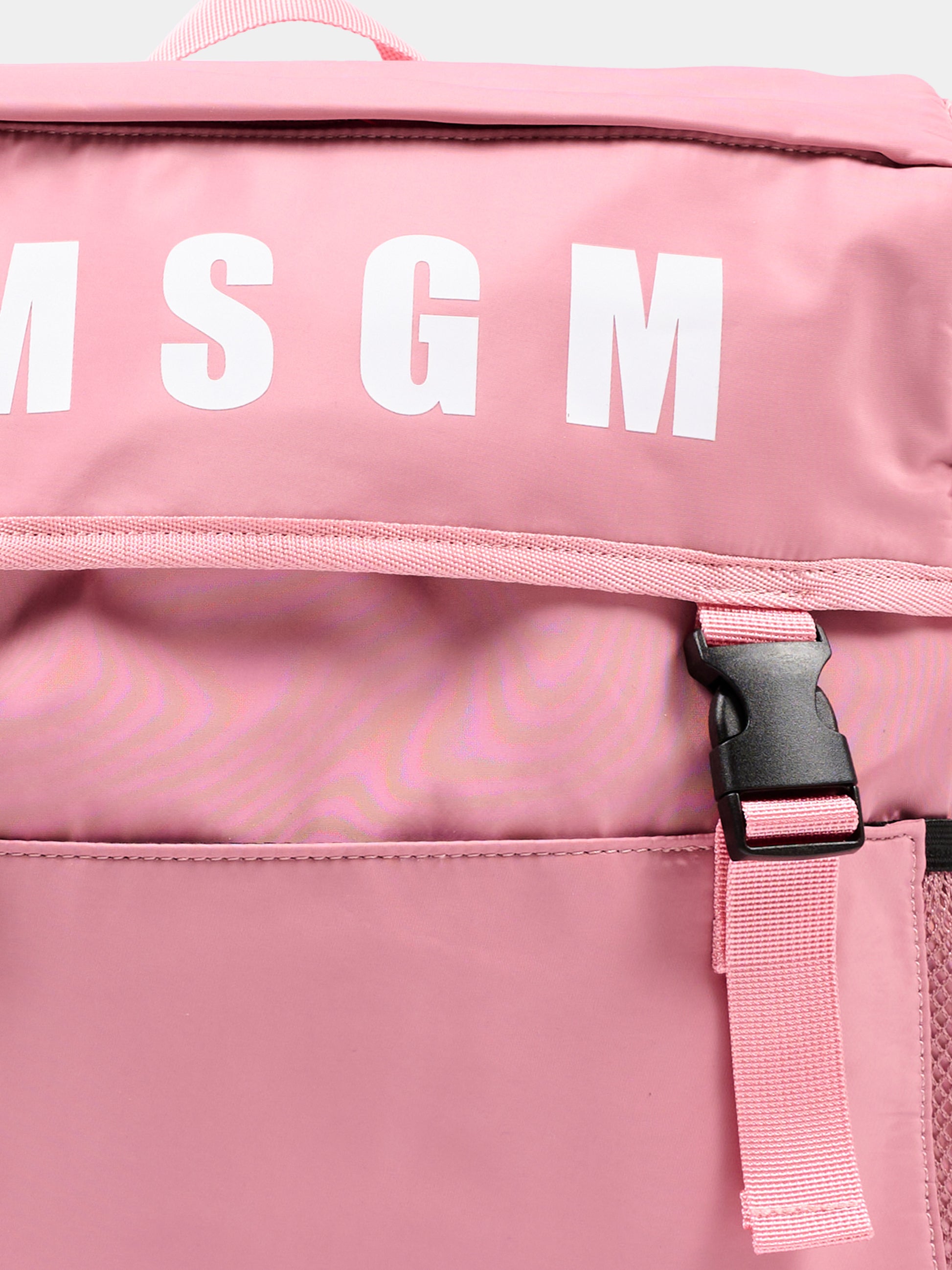 Zaino rosa per bambina con logo,Msgm Kids,F6MSJUBP181 MS090