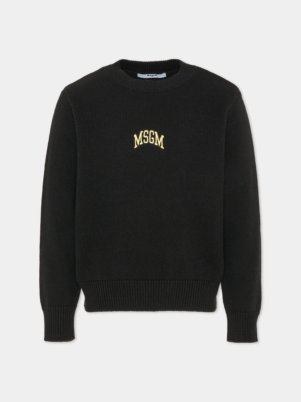 Maglione nero per bambino con logo,Msgm Kids,F6MSJUJP028 110