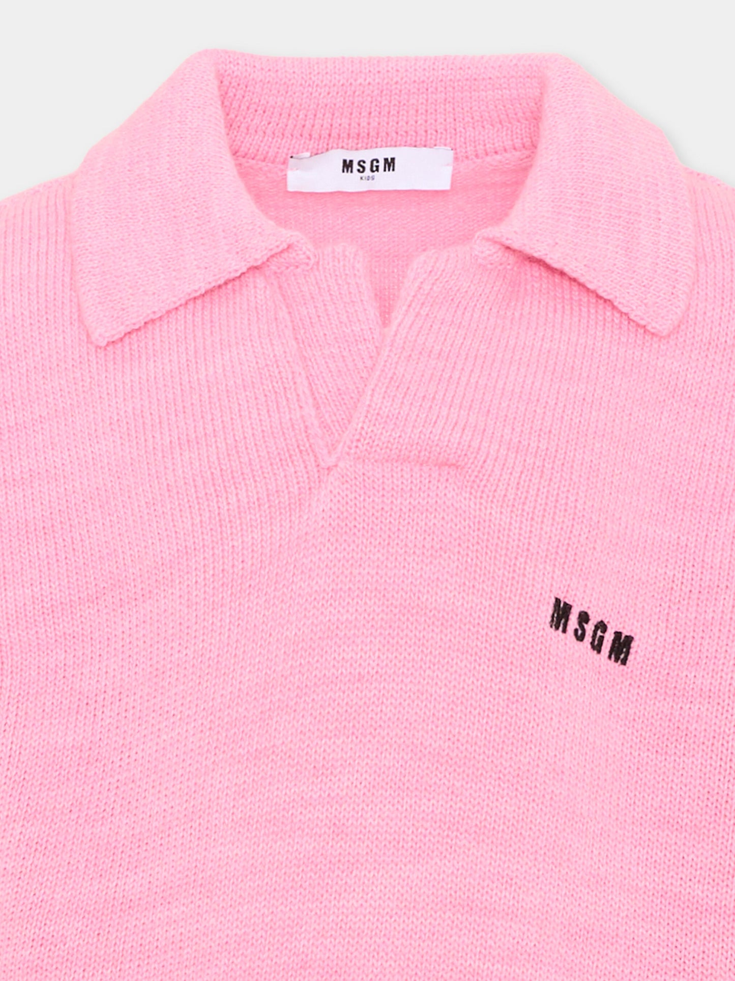 Maglione rosa per bambini con logo,Msgm Kids,F6MSJUJP326 MS090