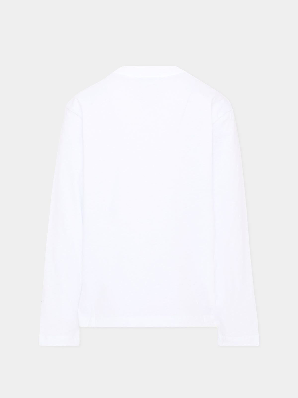 T-shirt bianca per bambini con logo,Msgm Kids,F6MSJUTH012 001