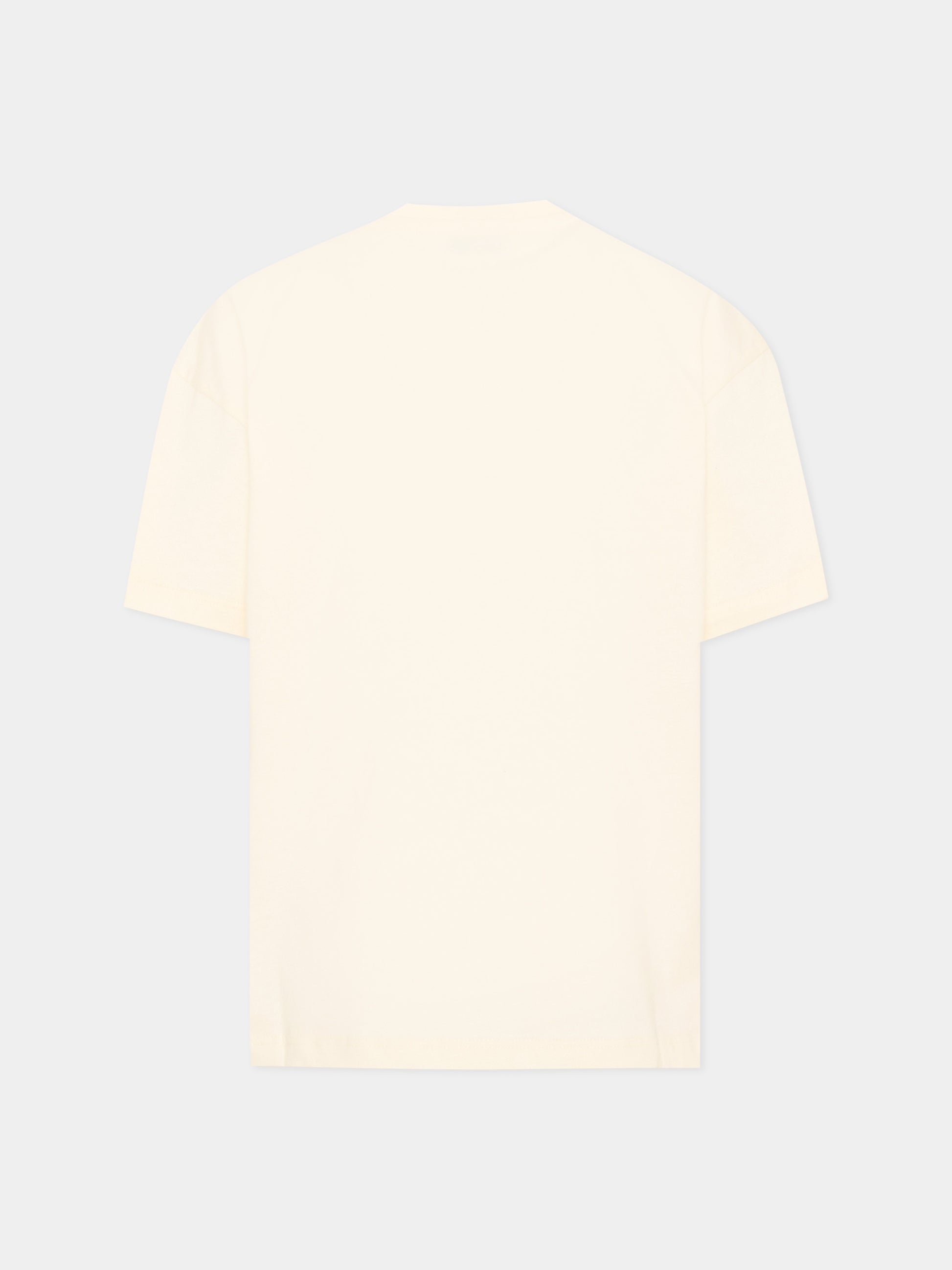 T-Shirt avorio con logo per bambini,Msgm Kids,F6MSJUTH038 013