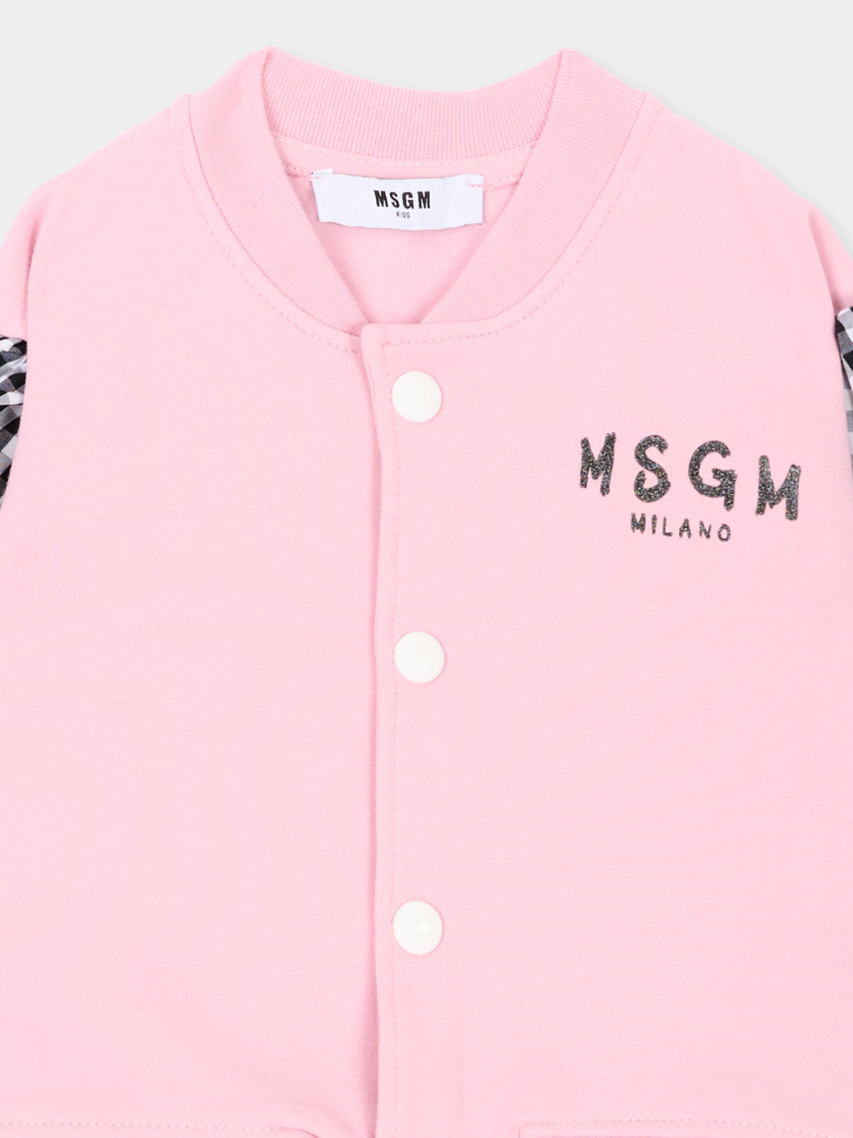 Completo sportivo lungo rosa con logo,Msgm Kids,F6MSNGBS368 MS090