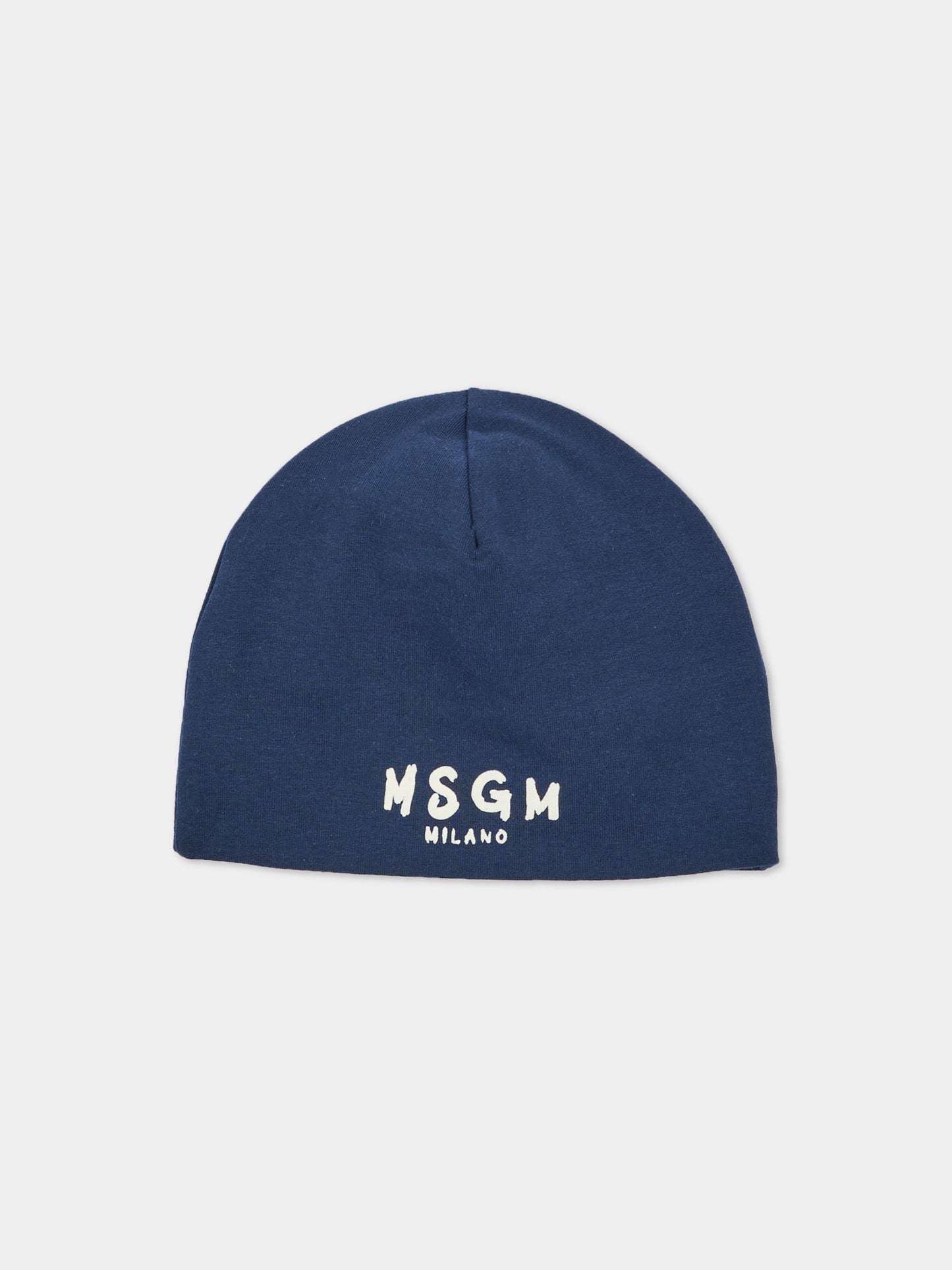 Berretto blu per neonati con logo,Msgm Kids,F6MSUNHT348 MS032