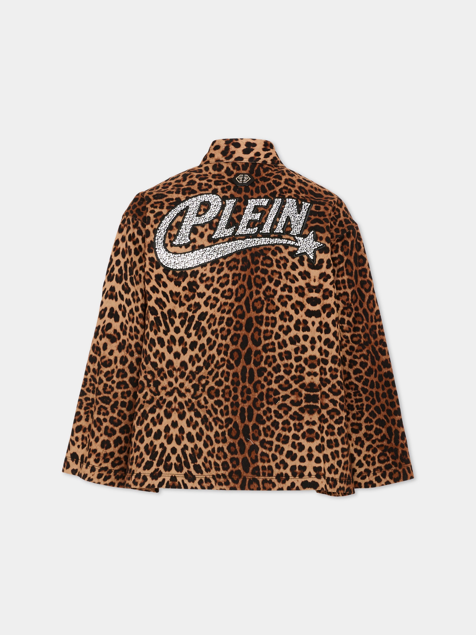 Camicia a manica lunga per bamnbina animalier,Philipp Plein Junior,F6PHJGSI059 200