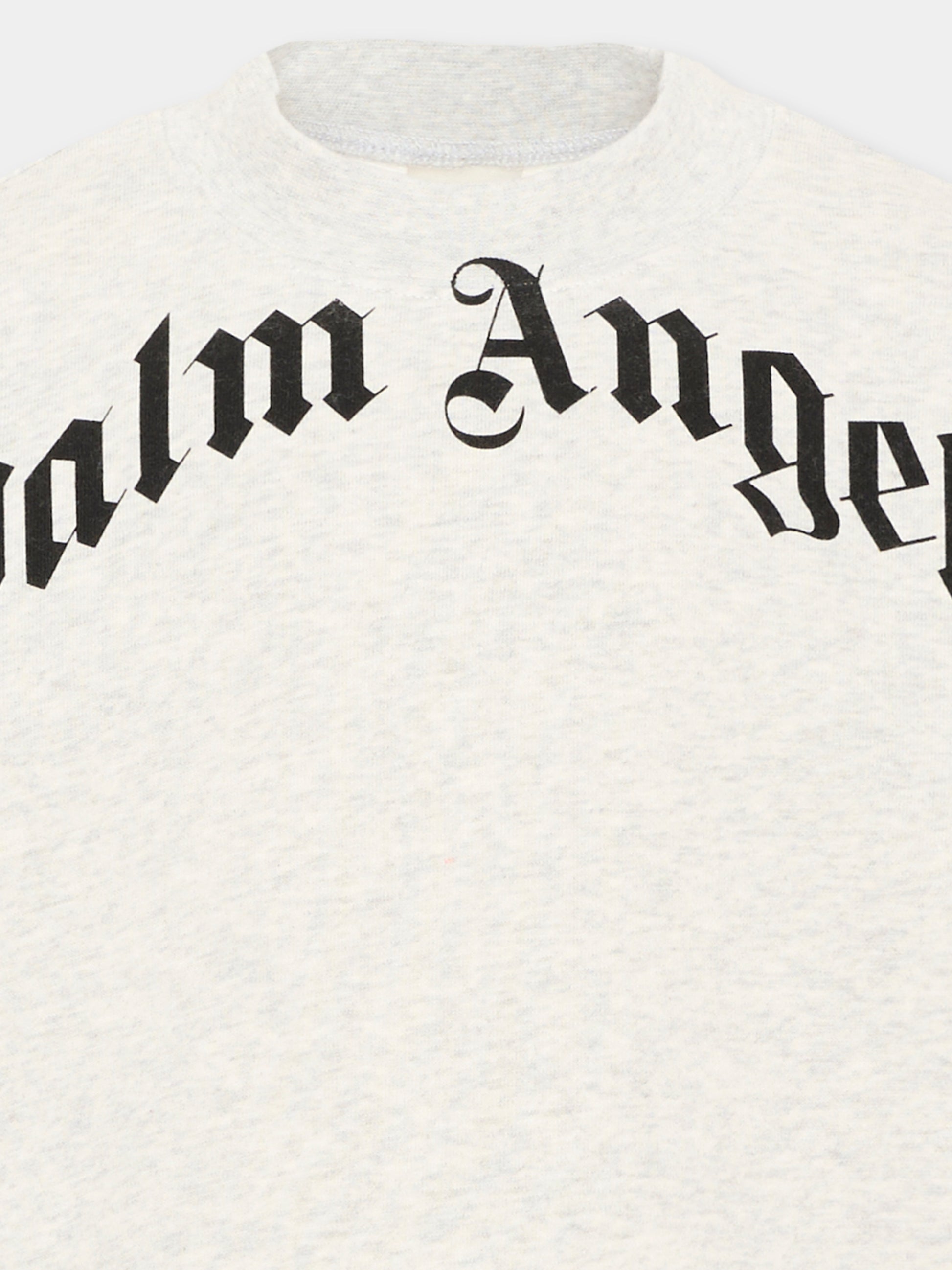 Felpa grigia per bambini con logo,Palm Angels,F6PAJBSW014 101