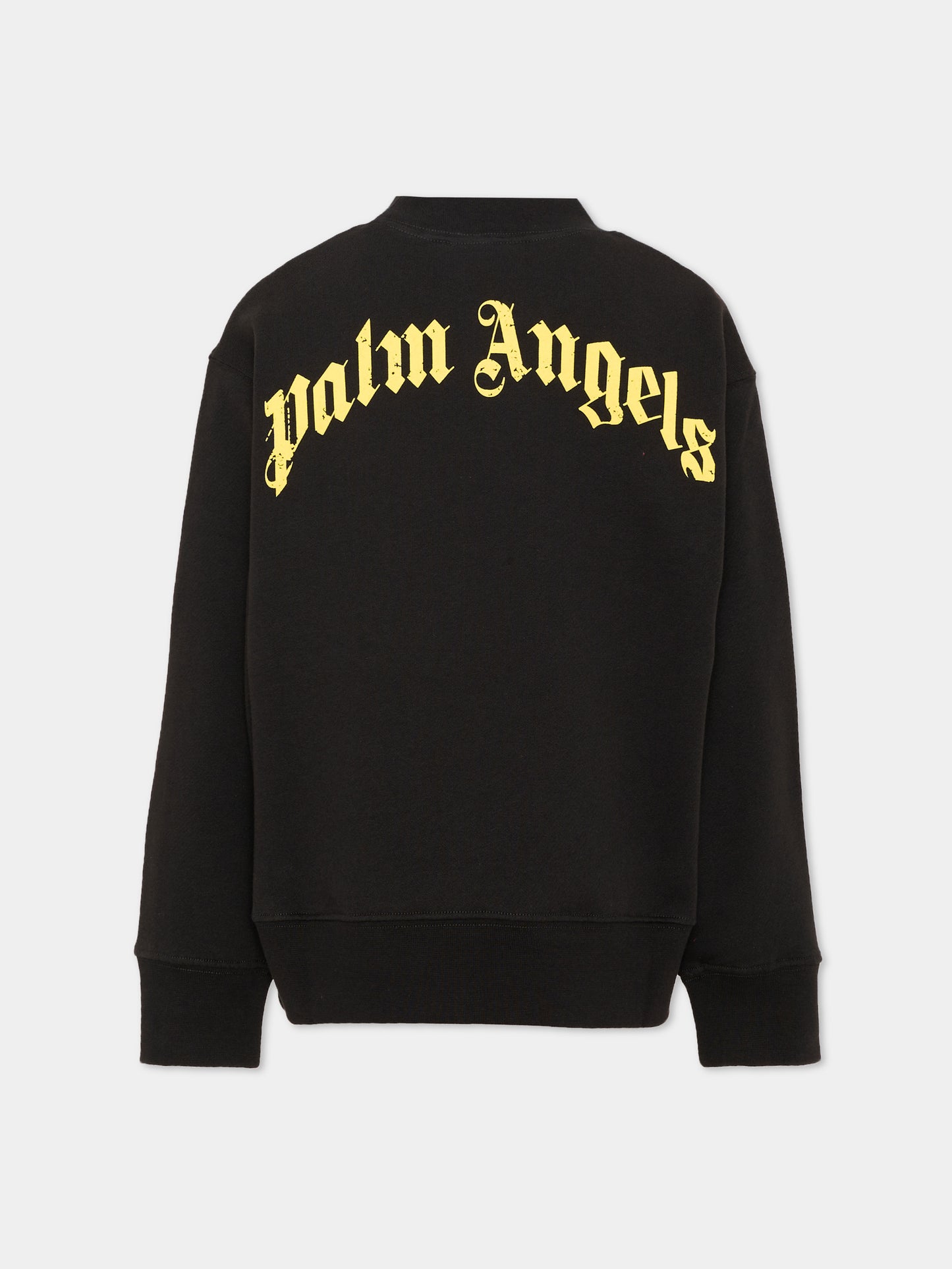 Felpa nera per bambini con logo,Palm Angels,F6PAJBSW140 110