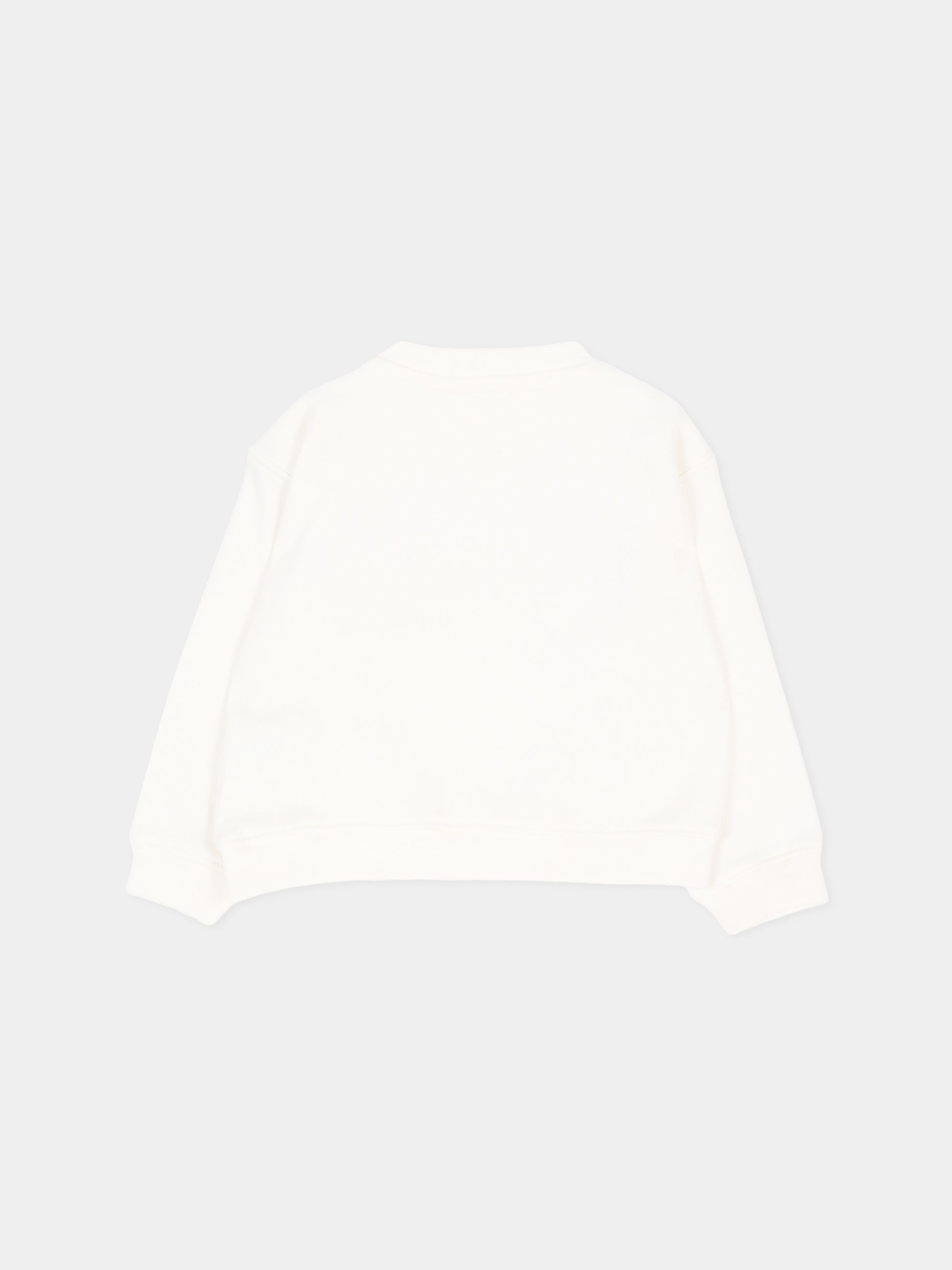 Felpa avorio per neonato con logo,Palm Angels,F6PANBSW176 412