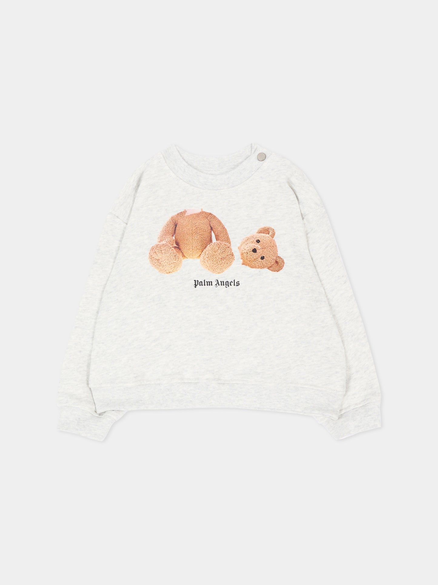 Felpa grigia per neonato con Teddy Bear,Palm Angels,F6PANBSW192 101
