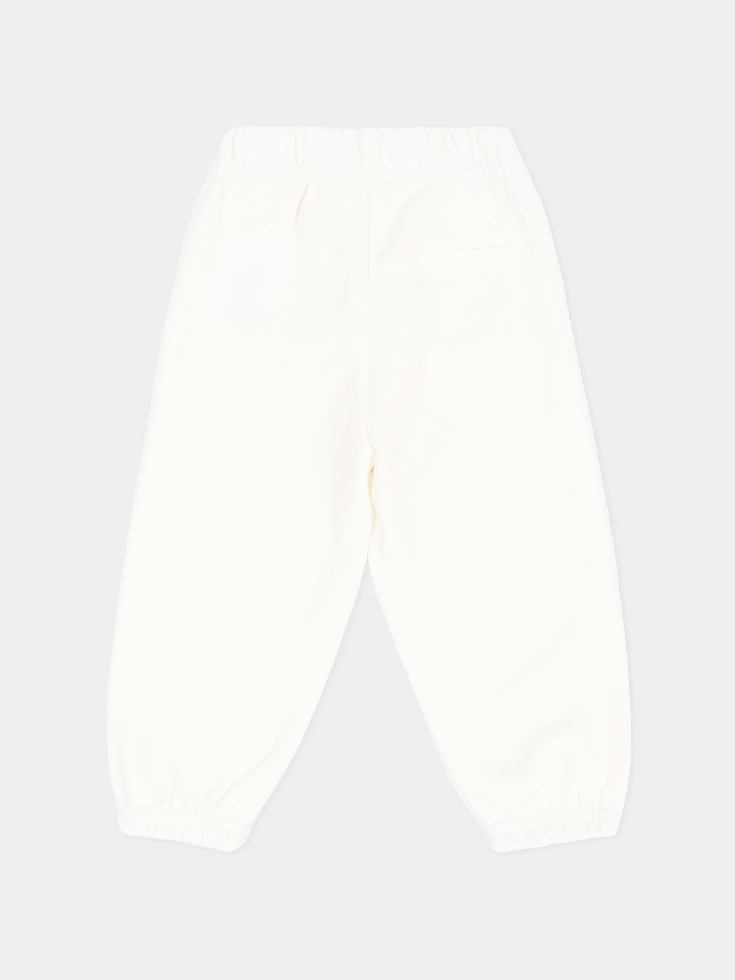 Pantalone avorio per neonata con logo,Palm Angels,F6PANGFP222 412