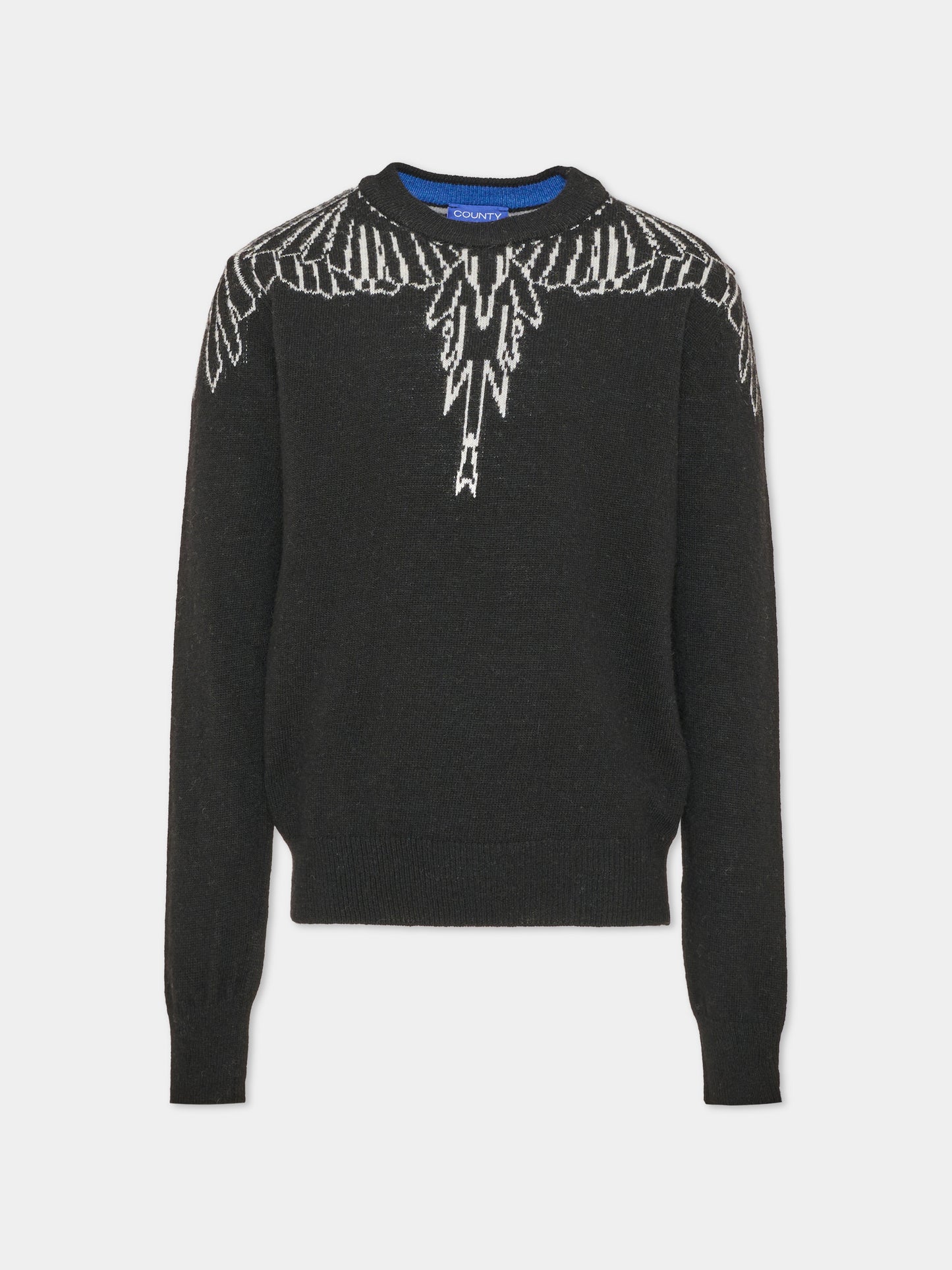 Maglione nero per bambino con ali,County Of Milan Kids,F6CMJBJP003 110