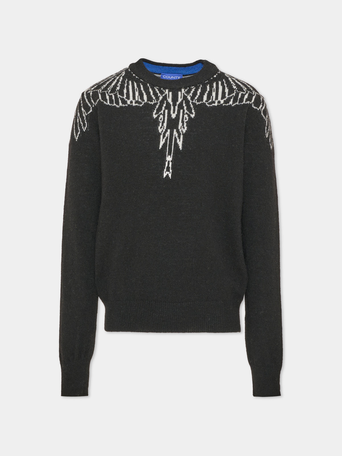 Maglione nero per bambino con ali,County Of Milan Kids,F6CMJBJP003 110