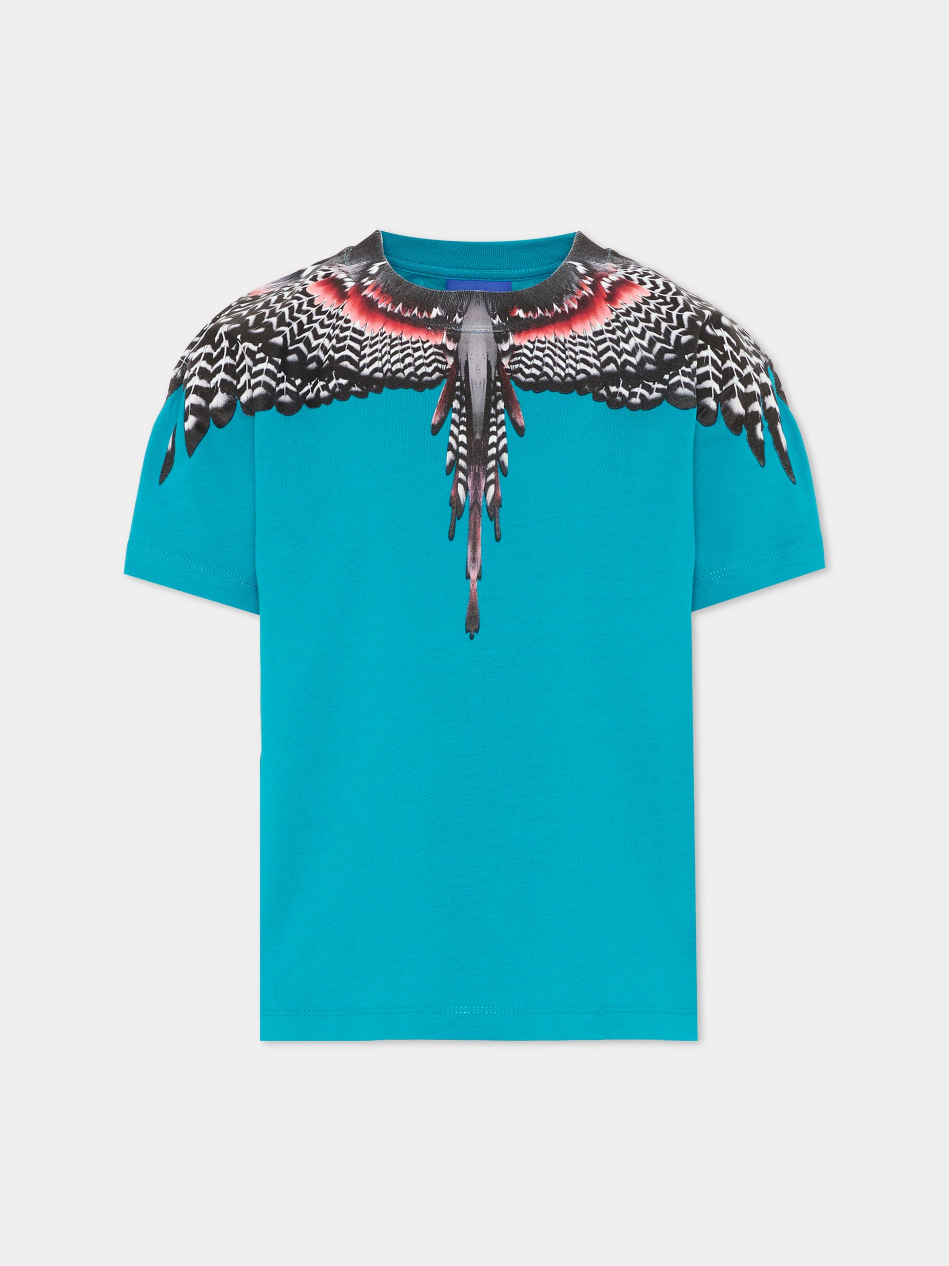 T-shirt verde per bambino con ali,County Of Milan Kids,F6CMJBTH043 923