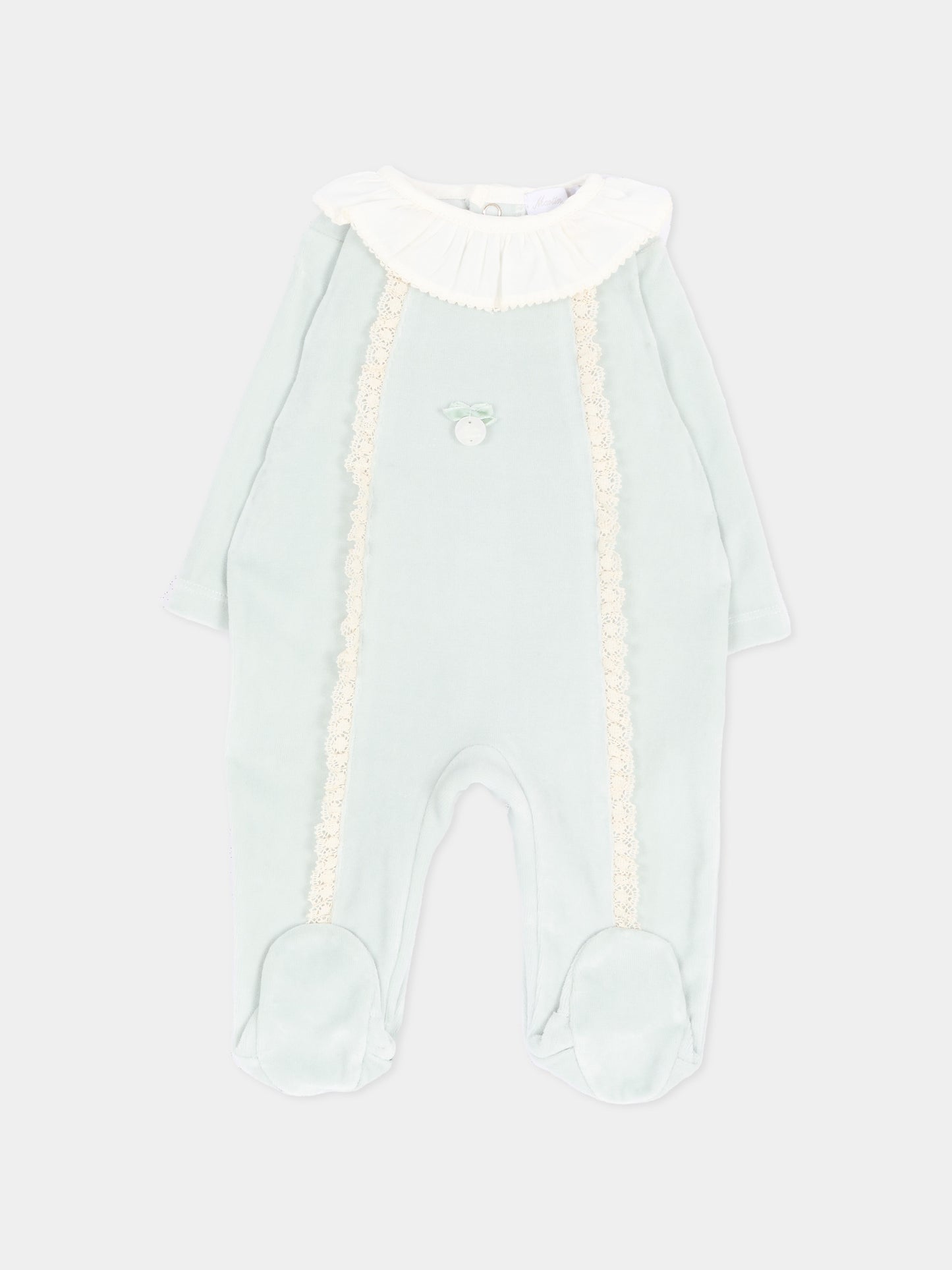 Tutina celeste per neonata con pizzo in ciniglia,Martín Aranda,003-38335 PV03