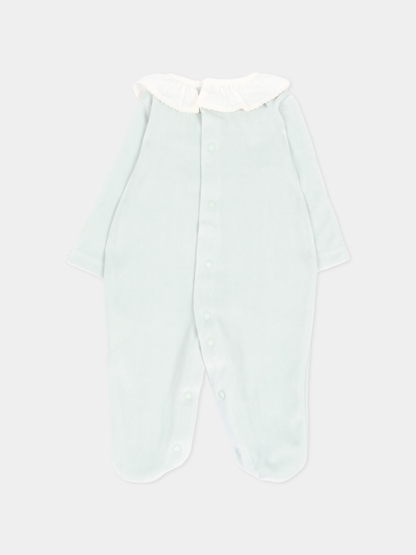 Tutina celeste per neonata con pizzo in ciniglia,Martín Aranda,003-38335 PV03