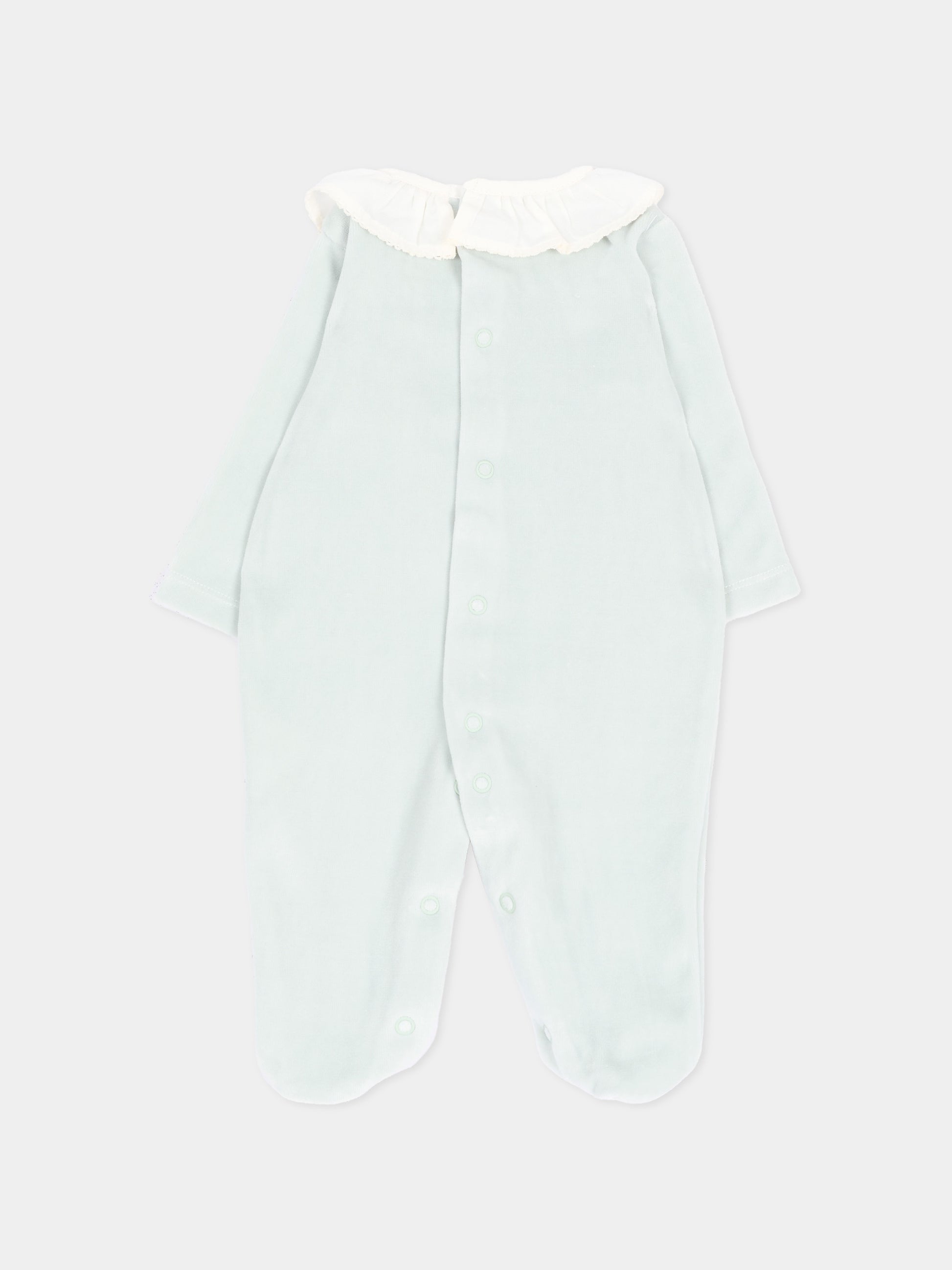 Tutina celeste per neonata con pizzo in ciniglia,Martín Aranda,003-38335 PV03