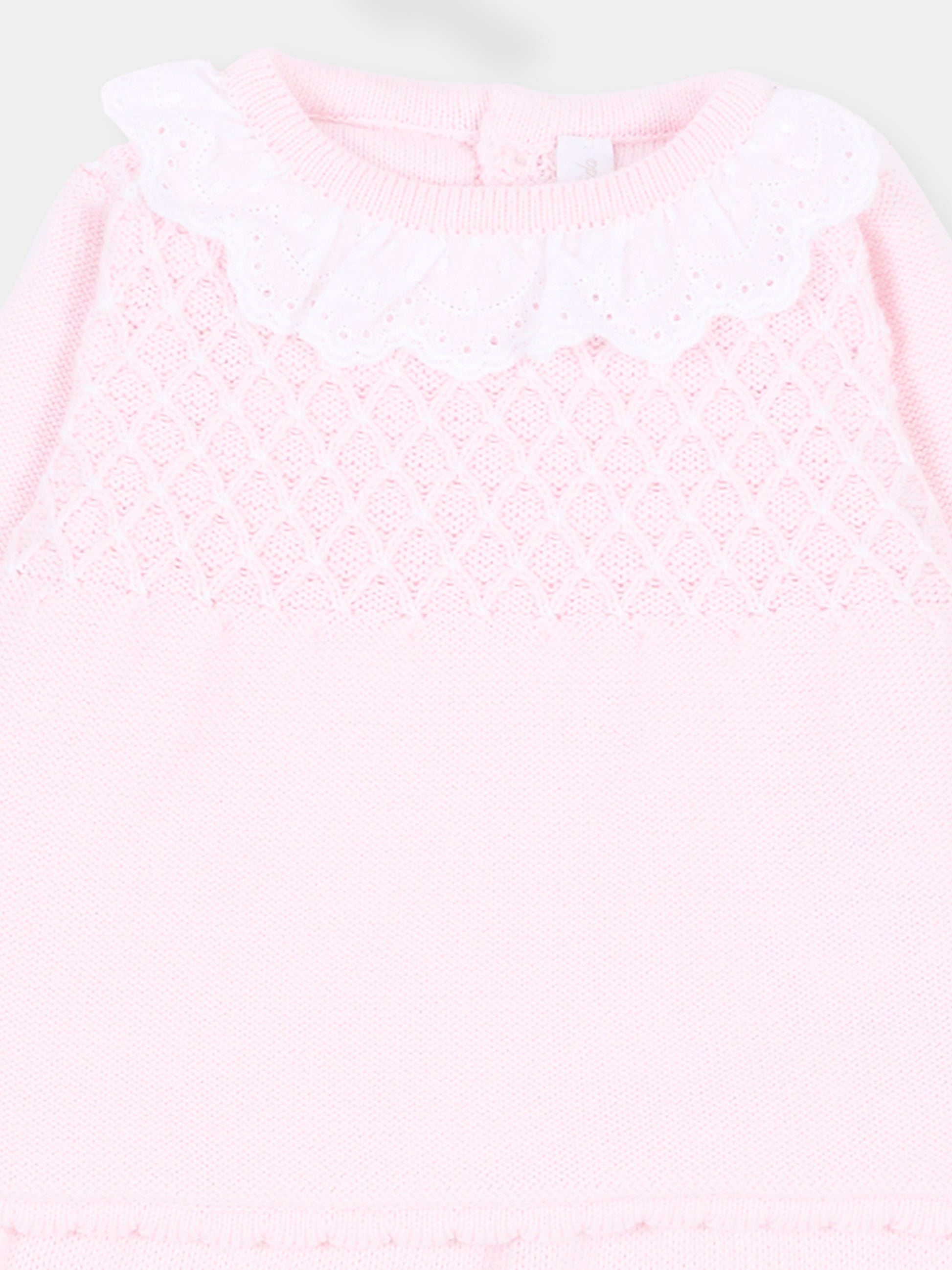 Completo nascita rosa per neonata in maglia,Martín Aranda,004-11322 P03