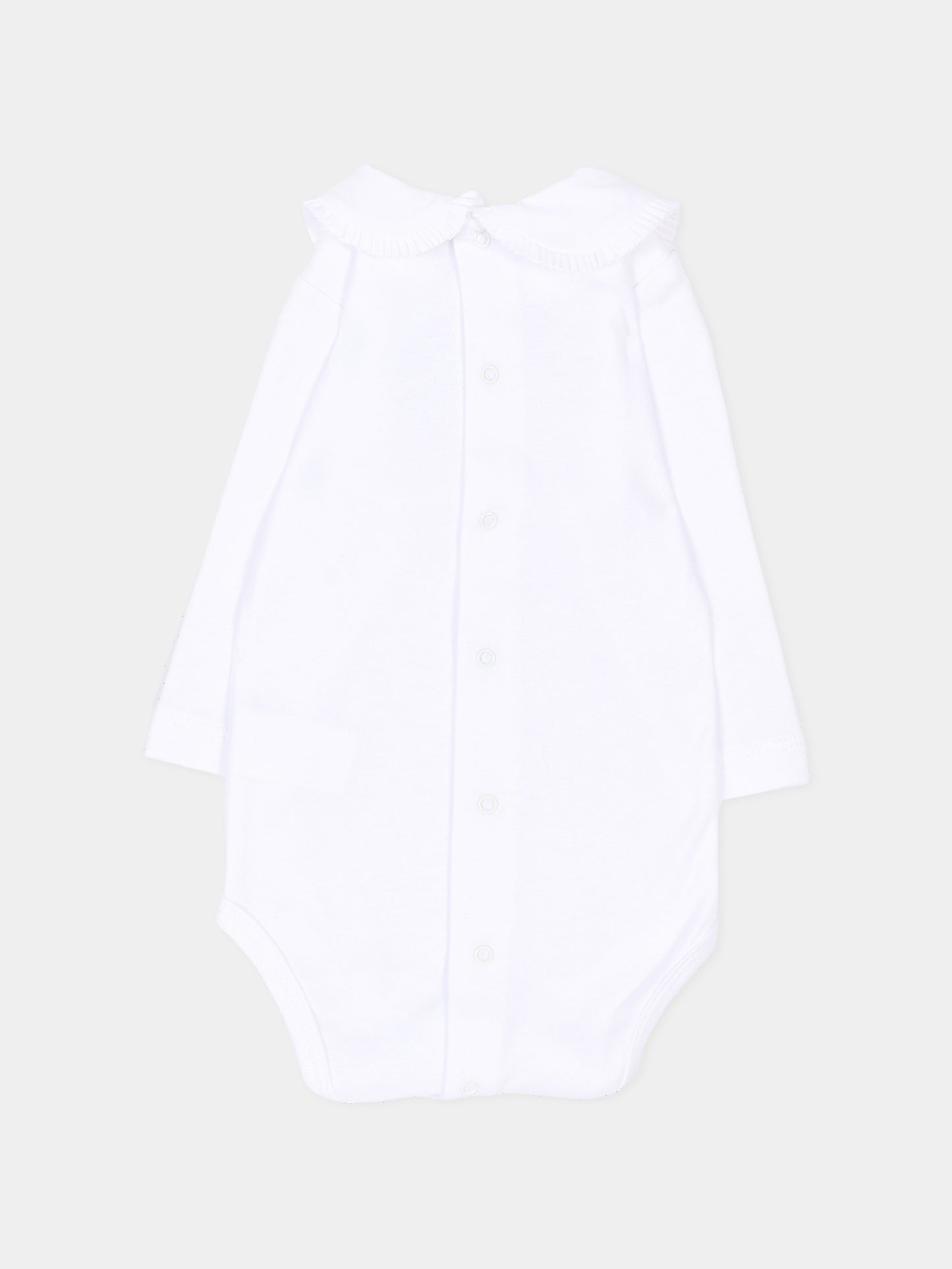 Body bianco per neonati con colletto,Martín Aranda,026-22335 PW01