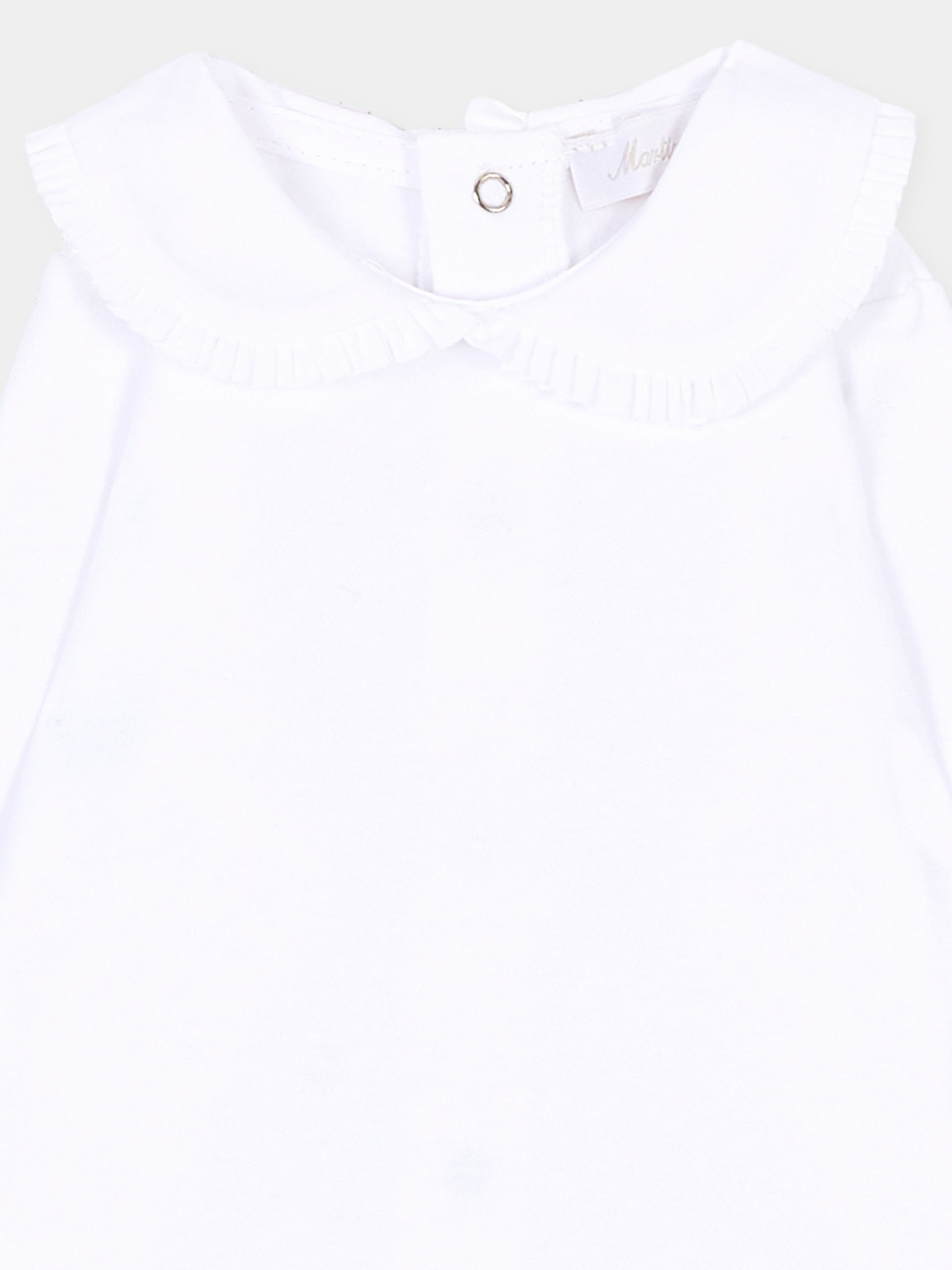 Body bianco per neonati con colletto,Martín Aranda,026-22335 PW01