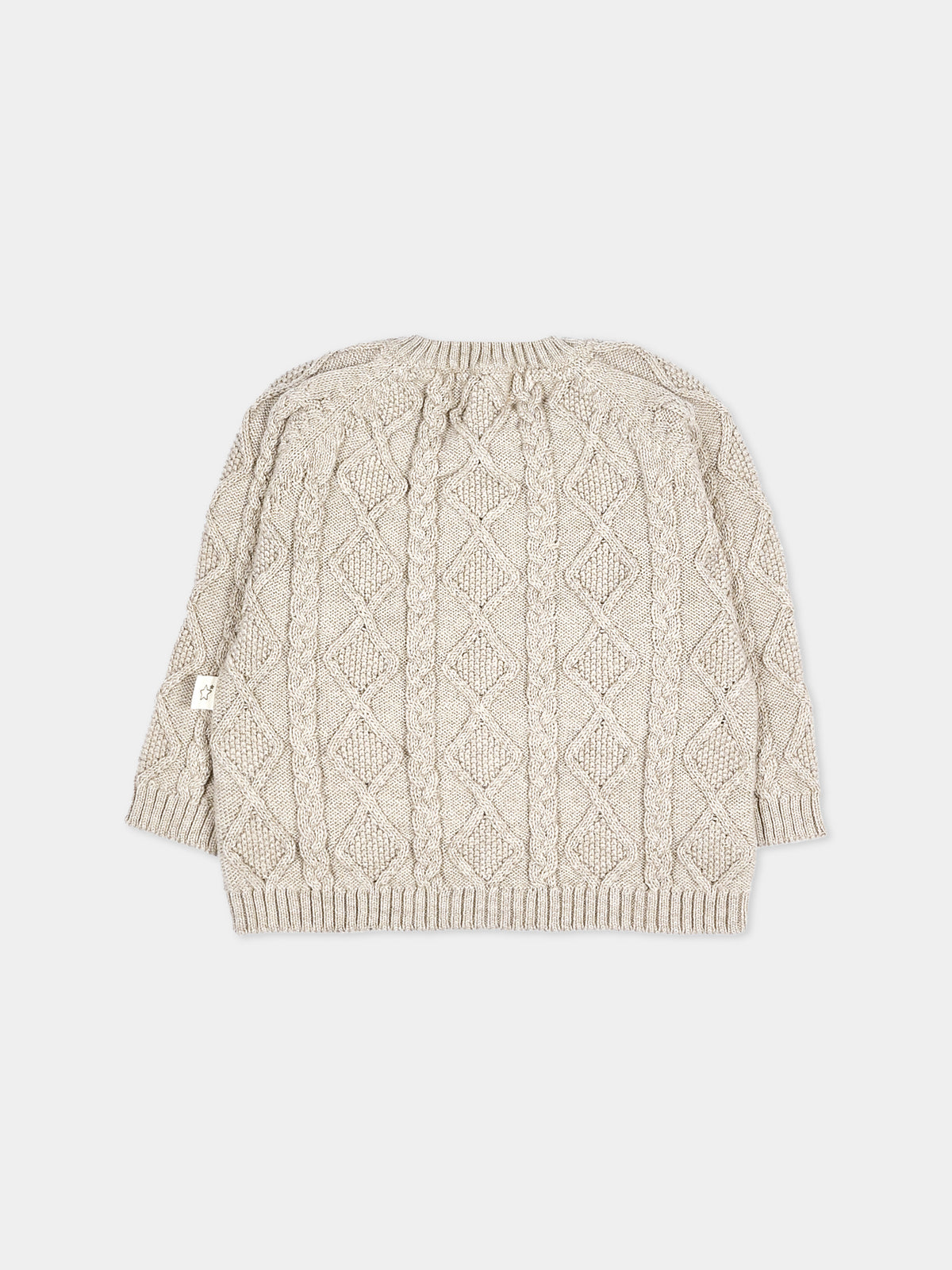 Cardigan beige per neonati con trecce,Martín Aranda,045-10331 E70